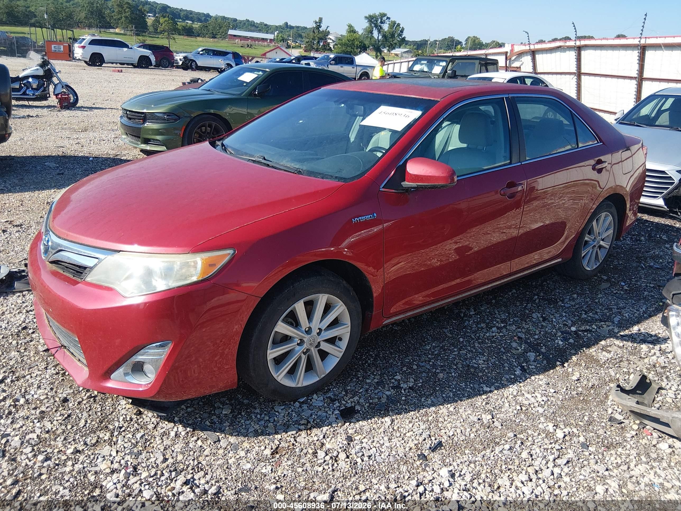 2012 Toyota Camry Hybrid Xle Red vin: 4T1BD1FK9CU045264
