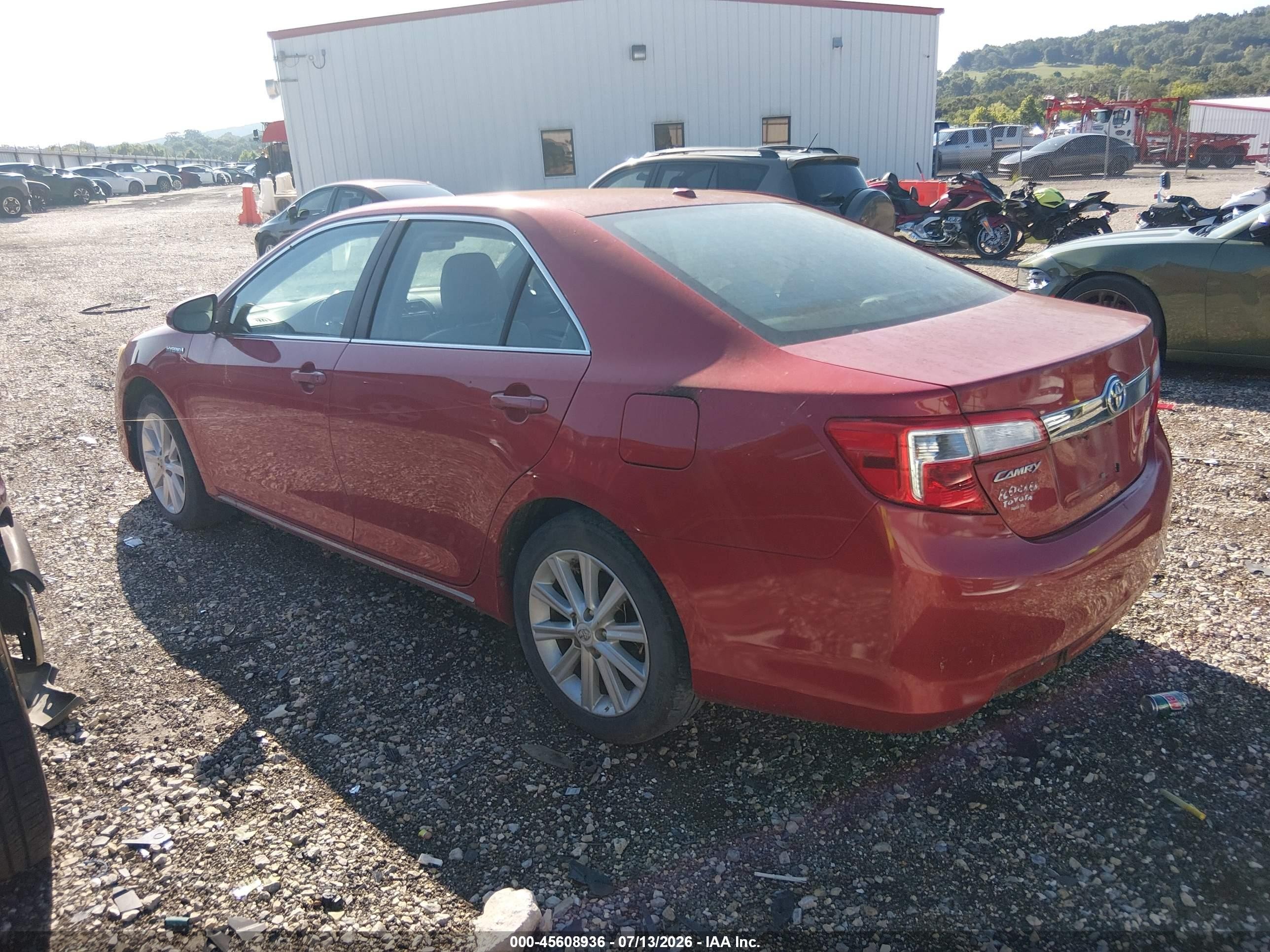 2012 Toyota Camry Hybrid Xle Red vin: 4T1BD1FK9CU045264