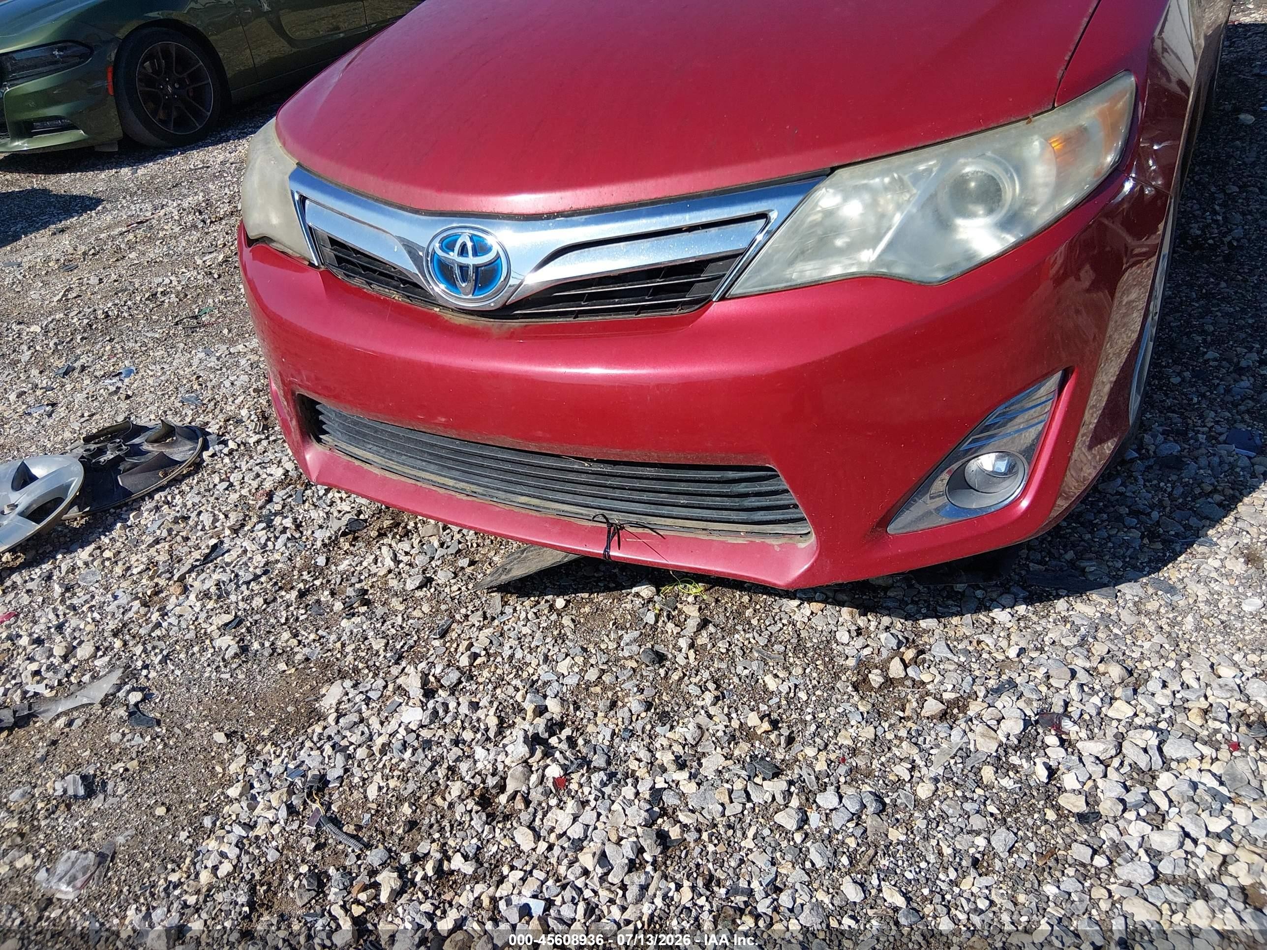 2012 Toyota Camry Hybrid Xle Red vin: 4T1BD1FK9CU045264