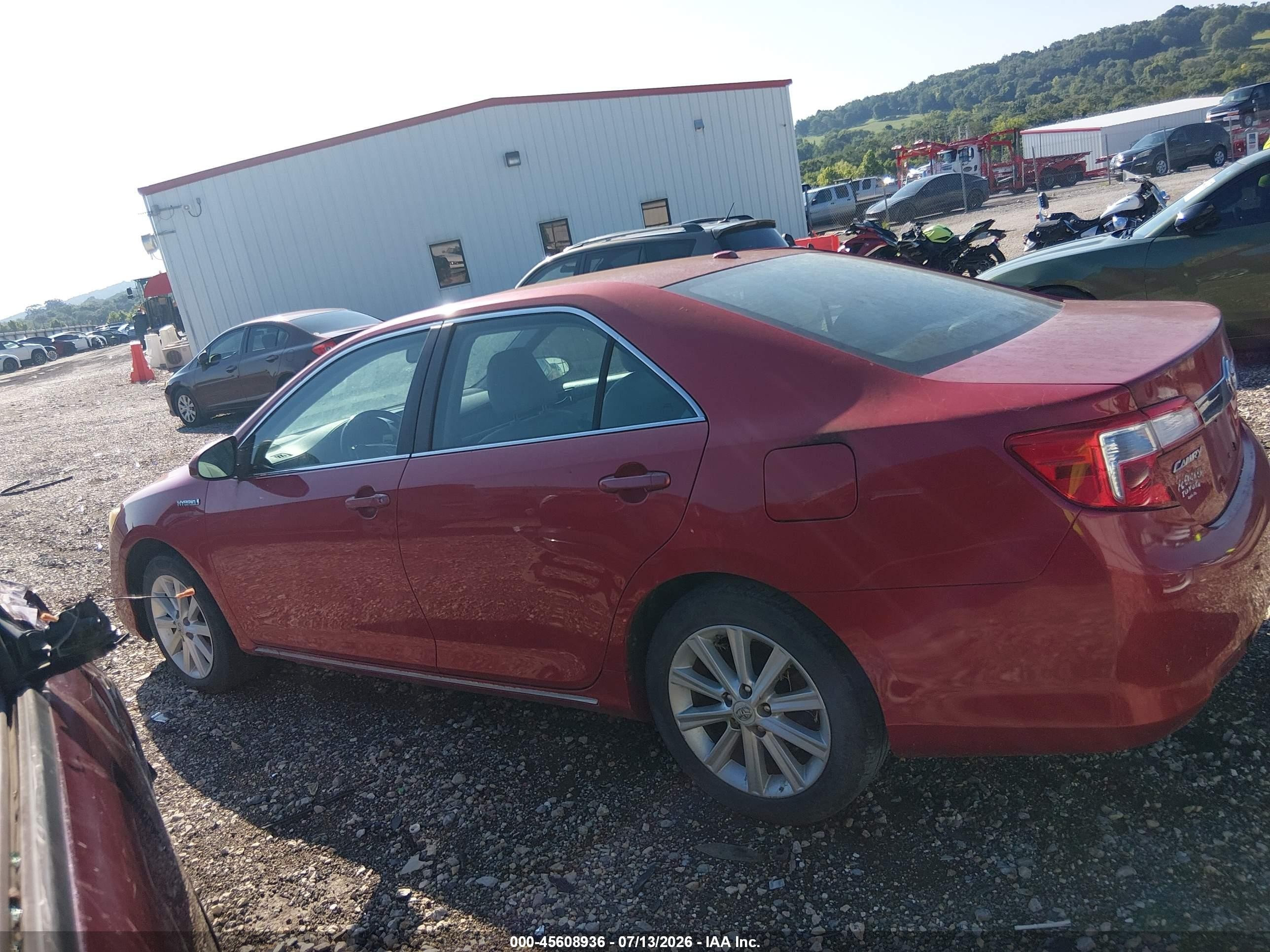 2012 Toyota Camry Hybrid Xle Red vin: 4T1BD1FK9CU045264