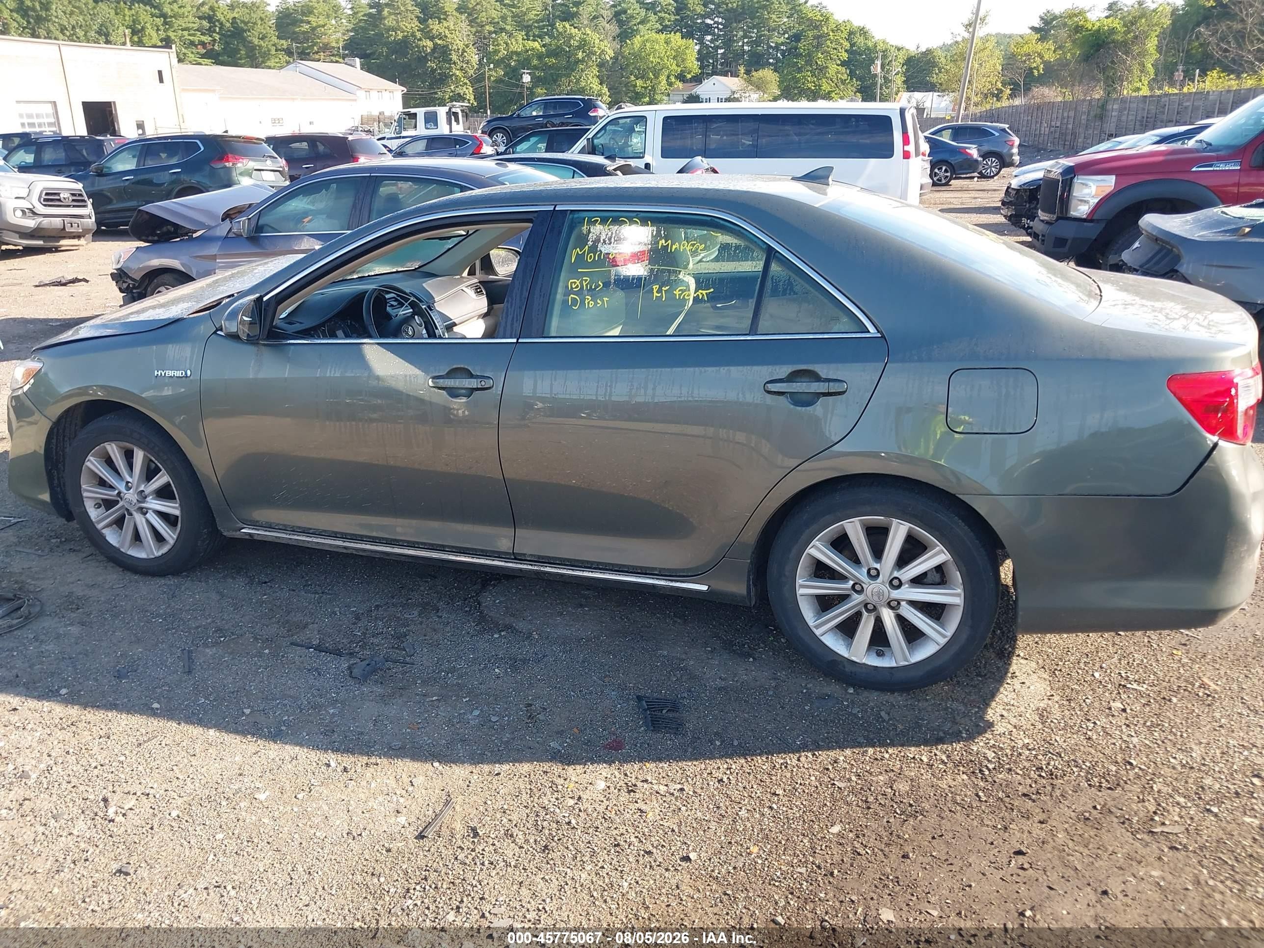 2012 Toyota Camry Hybrid Xle Green vin: 4T1BD1FK9CU053610