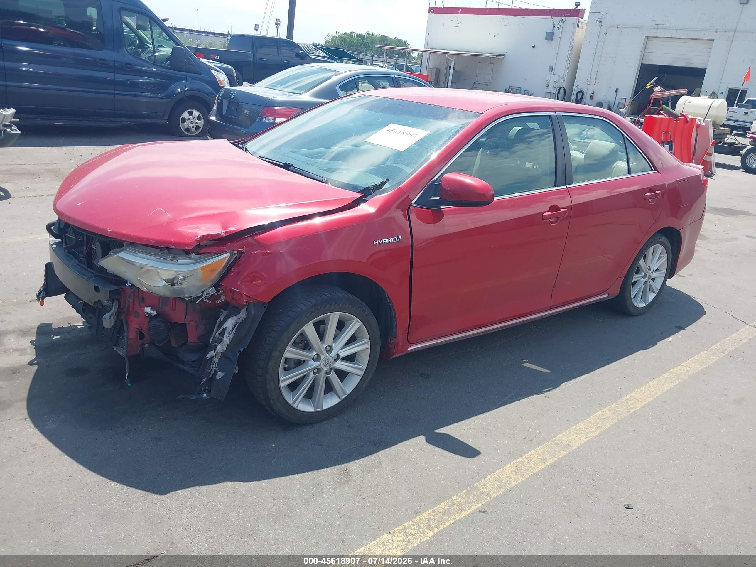 2012 Toyota Camry Hybrid Xle Red vin: 4T1BD1FK9CU061349