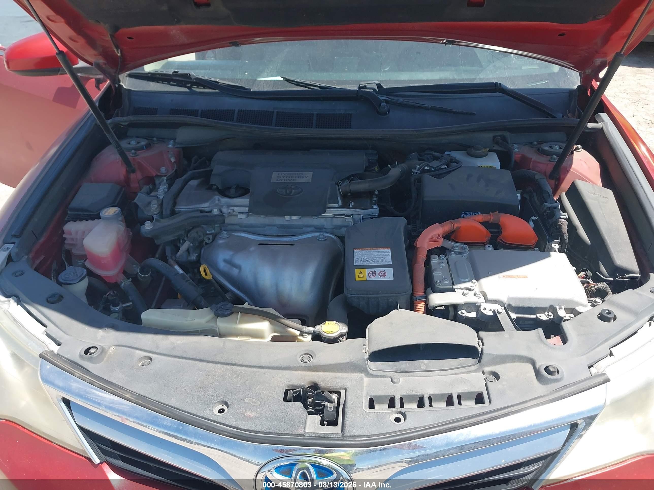 2013 Toyota Camry Hybrid Le Red vin: 4T1BD1FK9DU074264