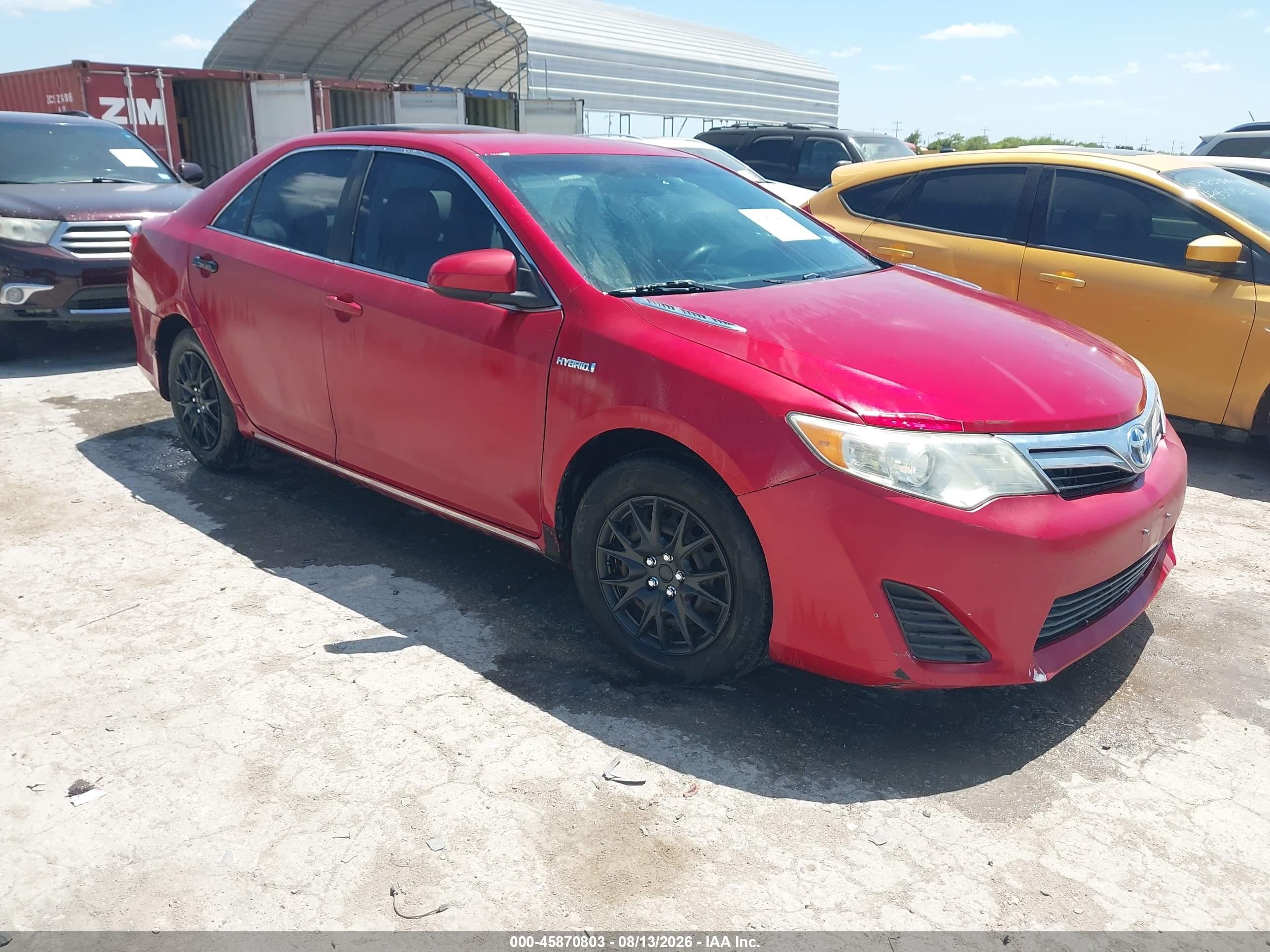 2013 Toyota Camry Hybrid Le Red vin: 4T1BD1FK9DU074264