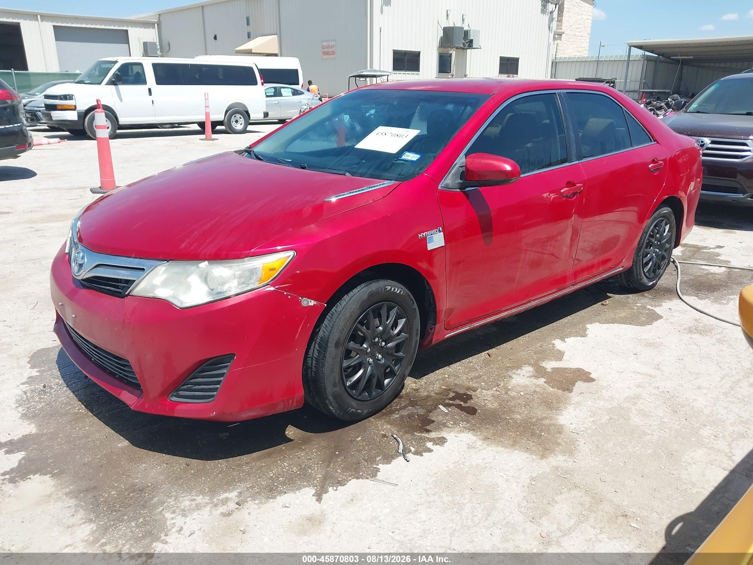 2013 Toyota Camry Hybrid Le Red vin: 4T1BD1FK9DU074264