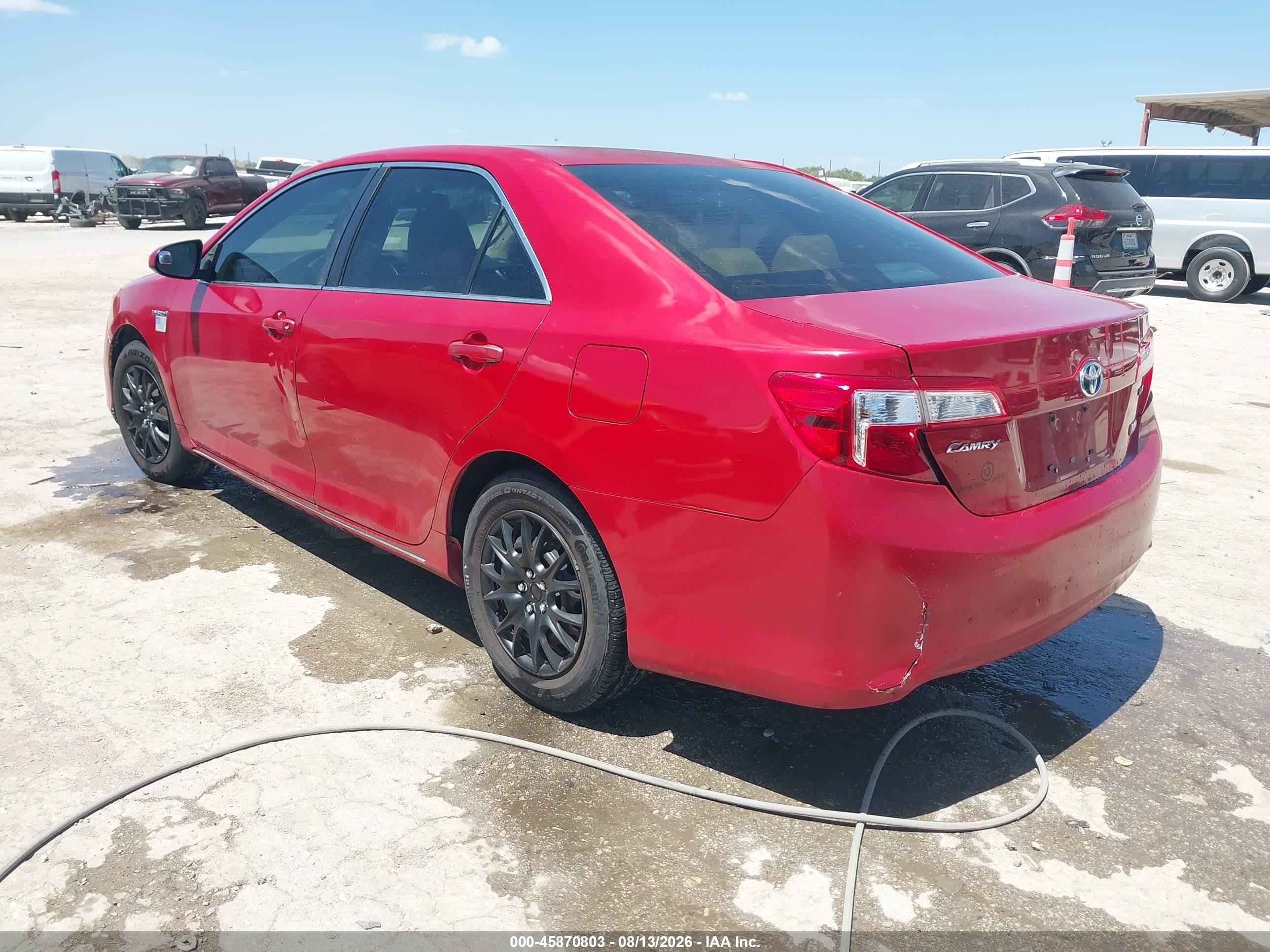 2013 Toyota Camry Hybrid Le Red vin: 4T1BD1FK9DU074264