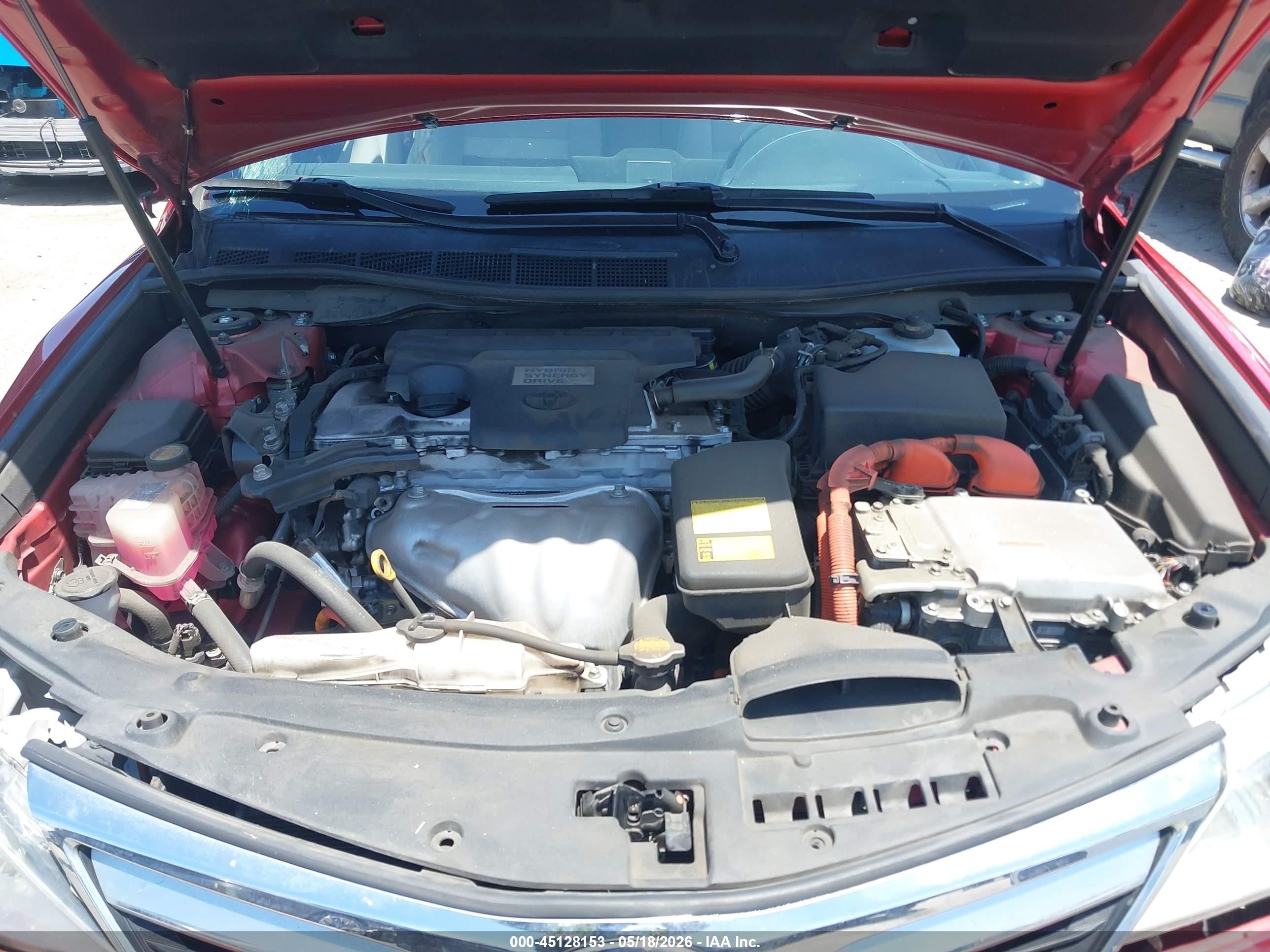 2013 Toyota Camry Hybrid Xle Red vin: 4T1BD1FK9DU074426
