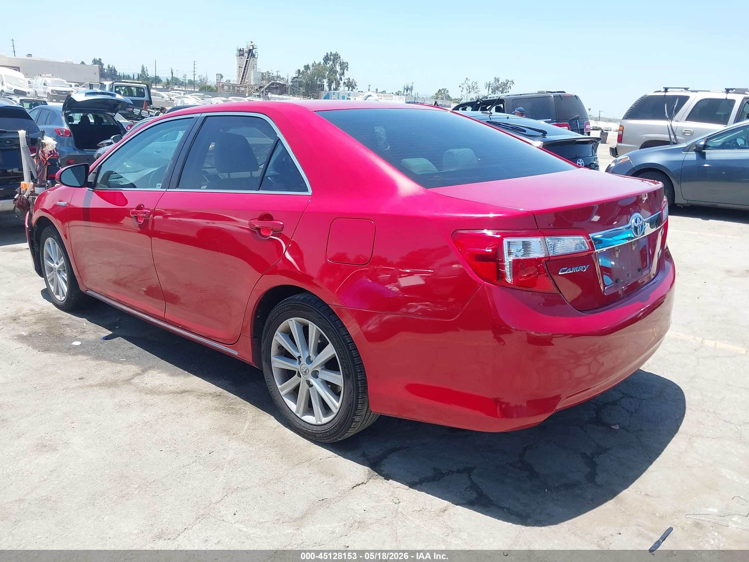 2013 Toyota Camry Hybrid Xle Red vin: 4T1BD1FK9DU074426