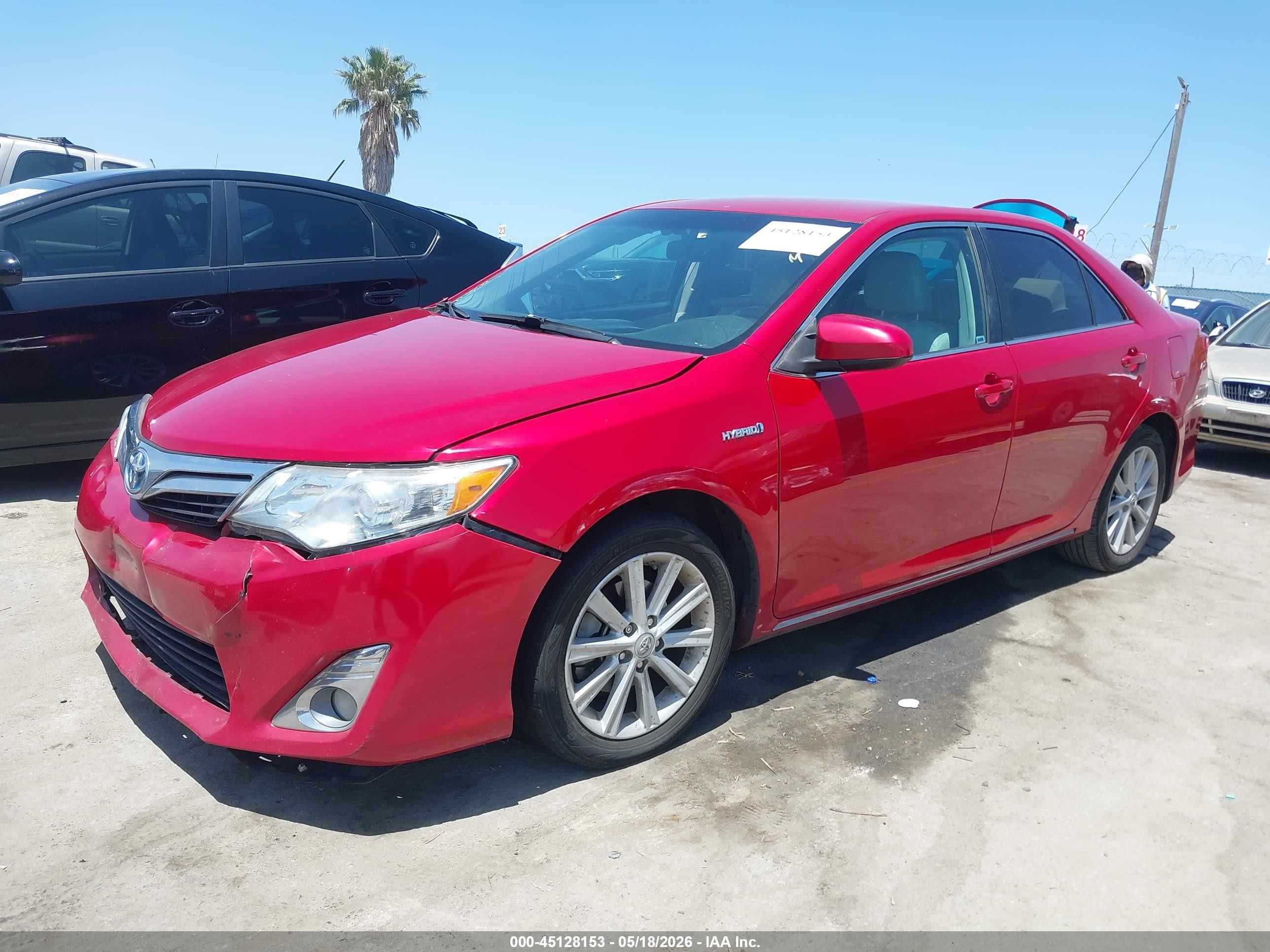 2013 Toyota Camry Hybrid Xle Red vin: 4T1BD1FK9DU074426