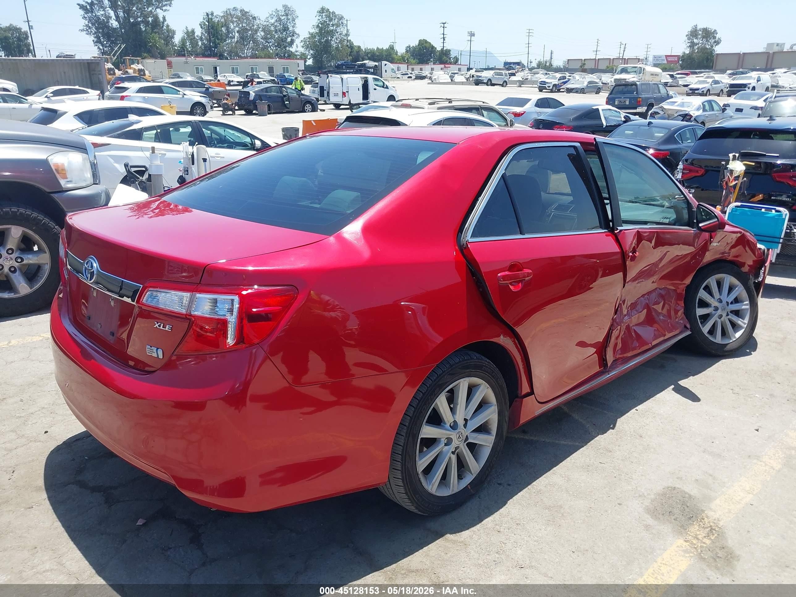 2013 Toyota Camry Hybrid Xle Red vin: 4T1BD1FK9DU074426
