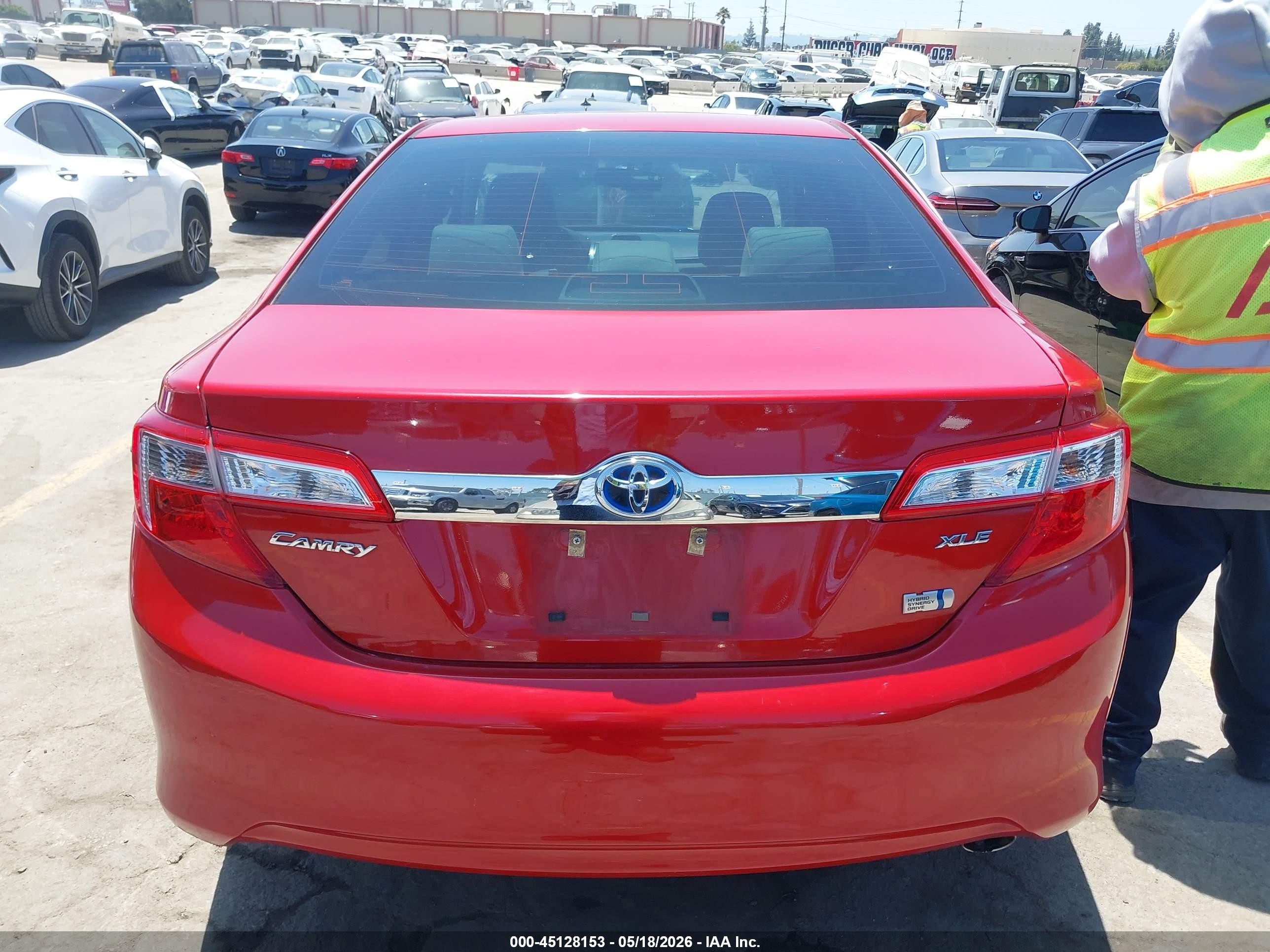 2013 Toyota Camry Hybrid Xle Red vin: 4T1BD1FK9DU074426