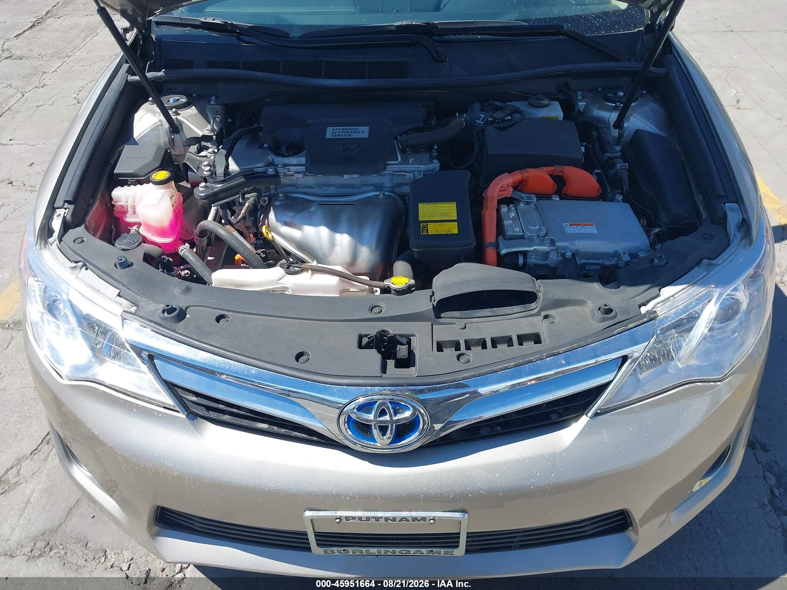 2013 Toyota Camry Hybrid Xle Gray vin: 4T1BD1FK9DU074491