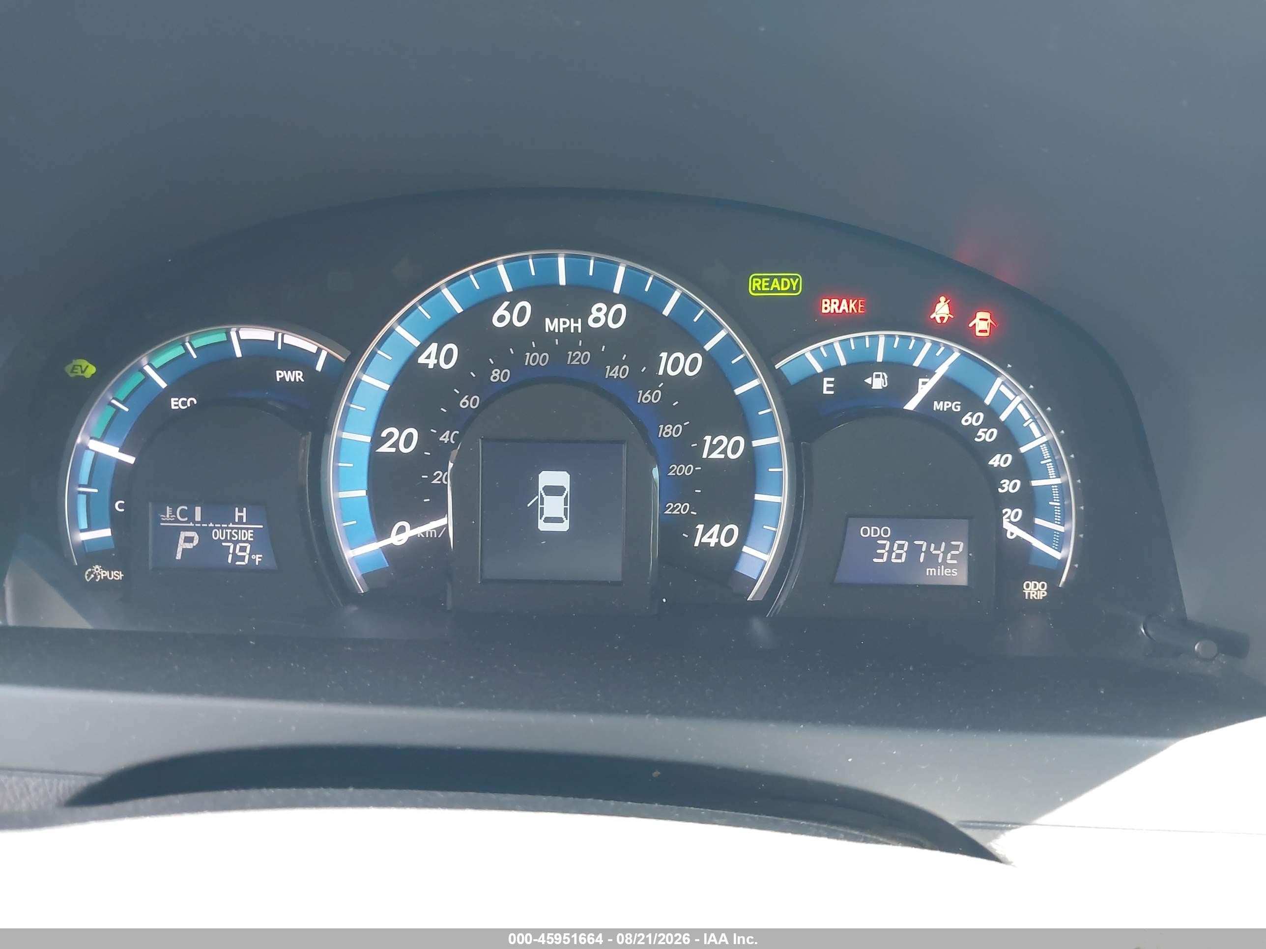 2013 Toyota Camry Hybrid Xle Gray vin: 4T1BD1FK9DU074491