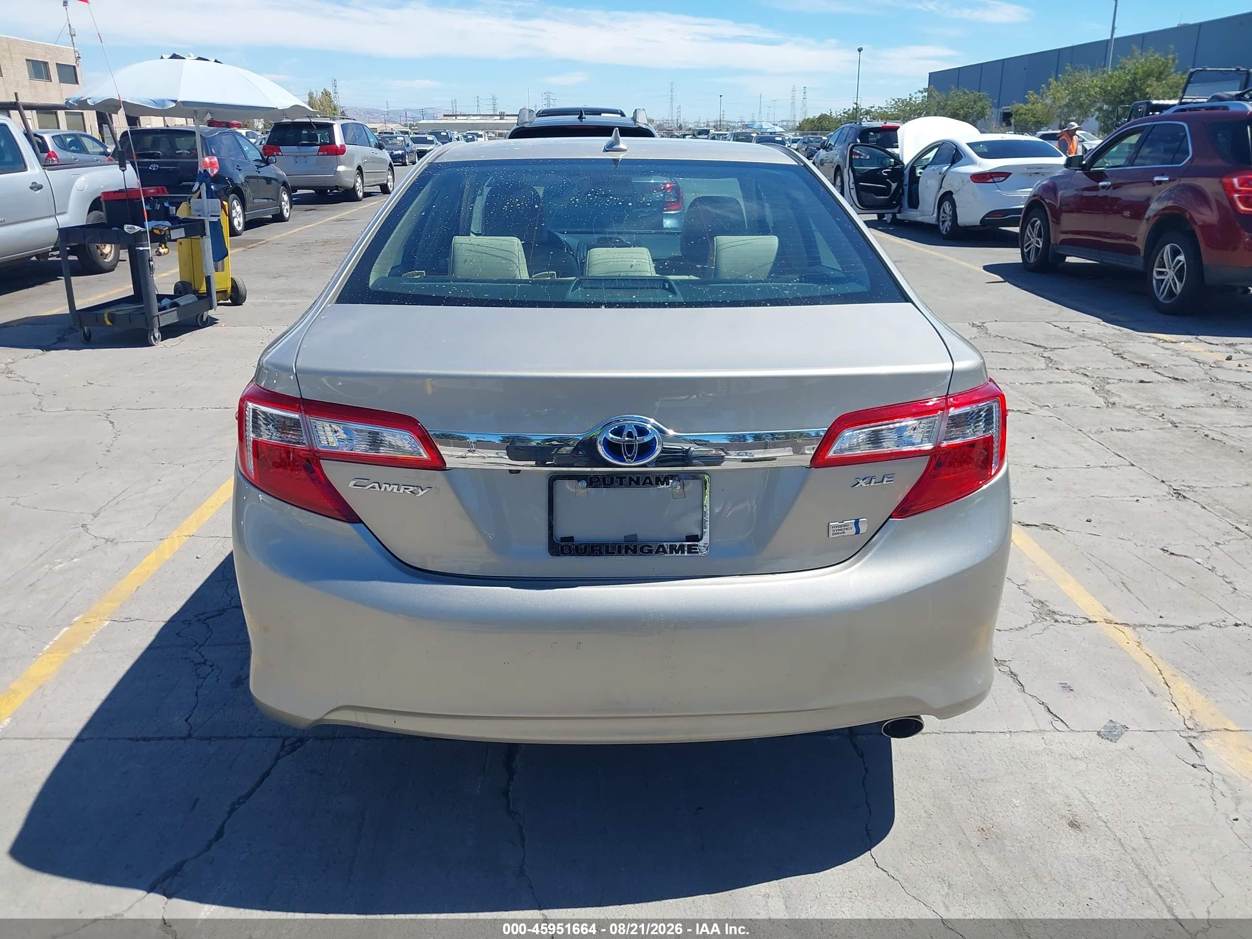 2013 Toyota Camry Hybrid Xle Gray vin: 4T1BD1FK9DU074491