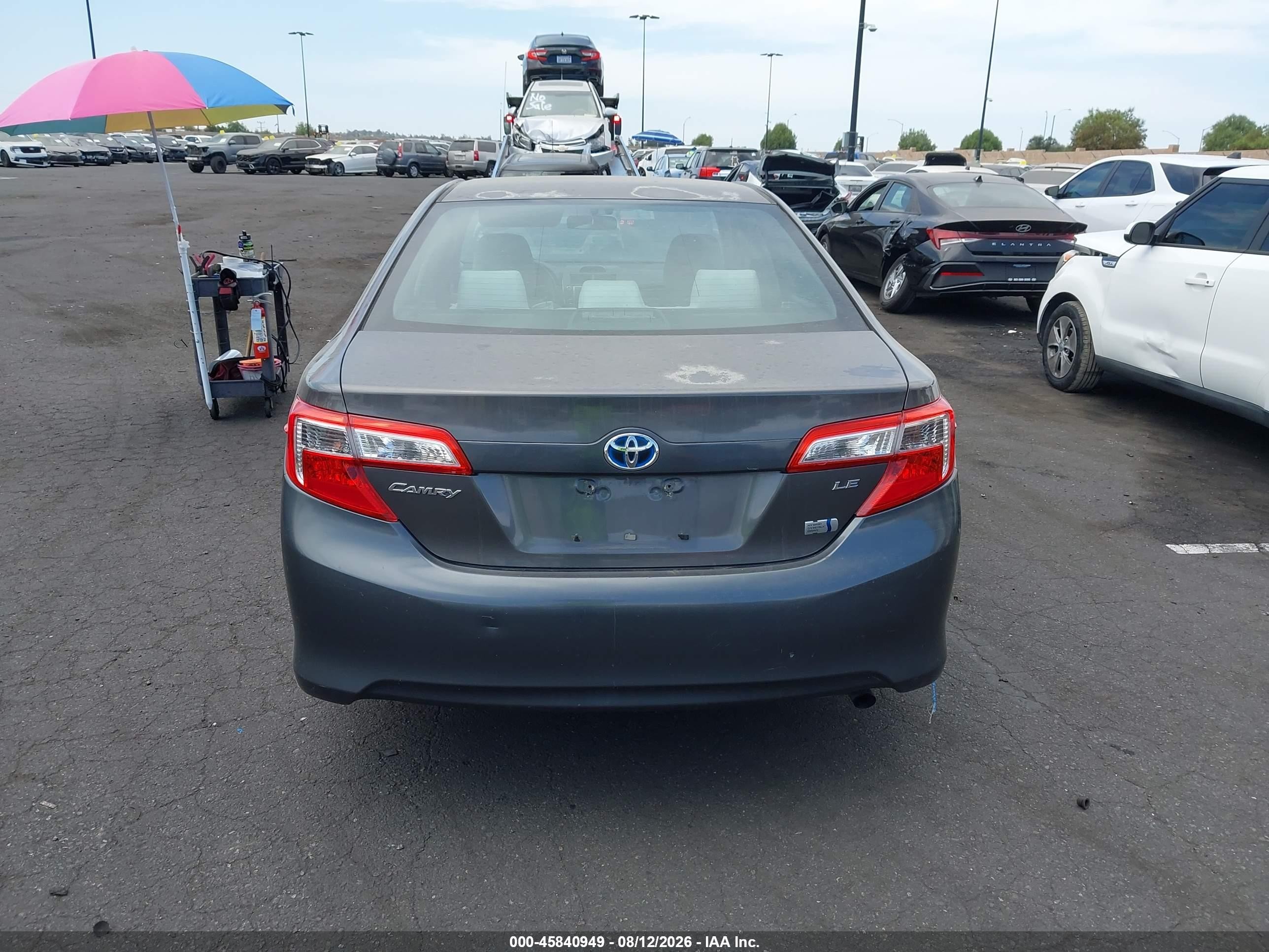 2013 Toyota Camry Hybrid Le Gray vin: 4T1BD1FK9DU083501