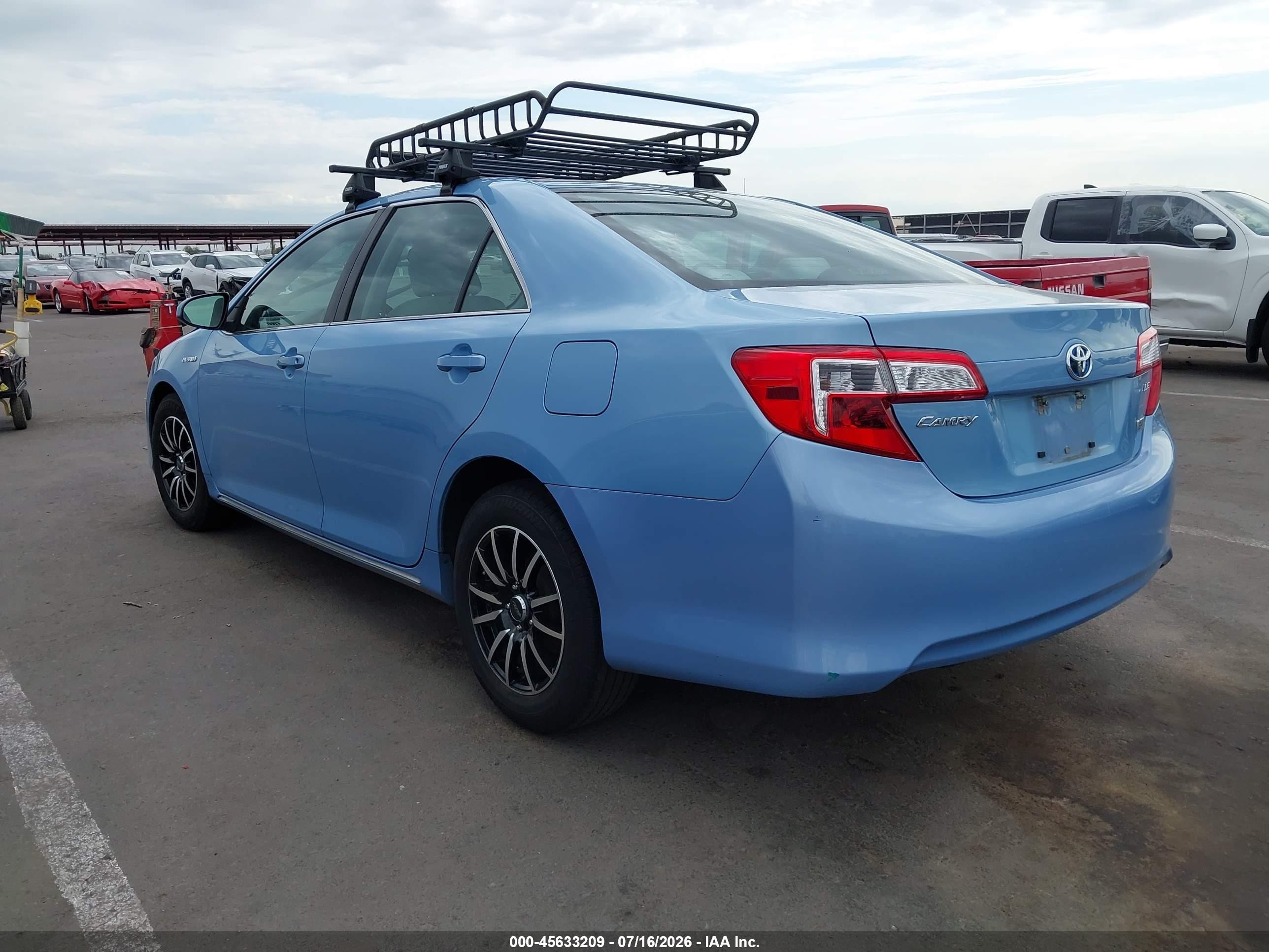 2013 Toyota Camry Hybrid Le Light Blue vin: 4T1BD1FK9DU086639