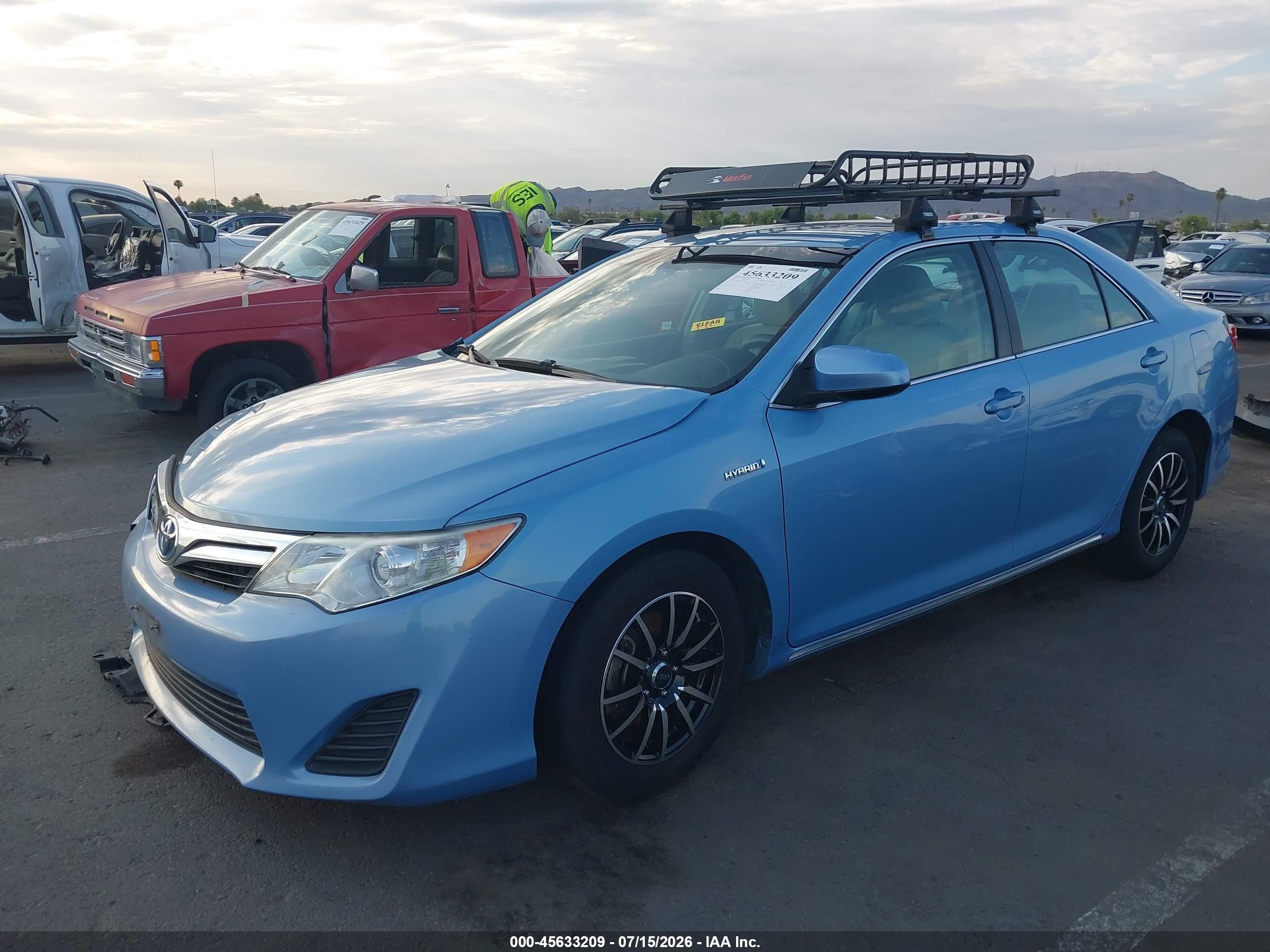 2013 Toyota Camry Hybrid Le Light Blue vin: 4T1BD1FK9DU086639