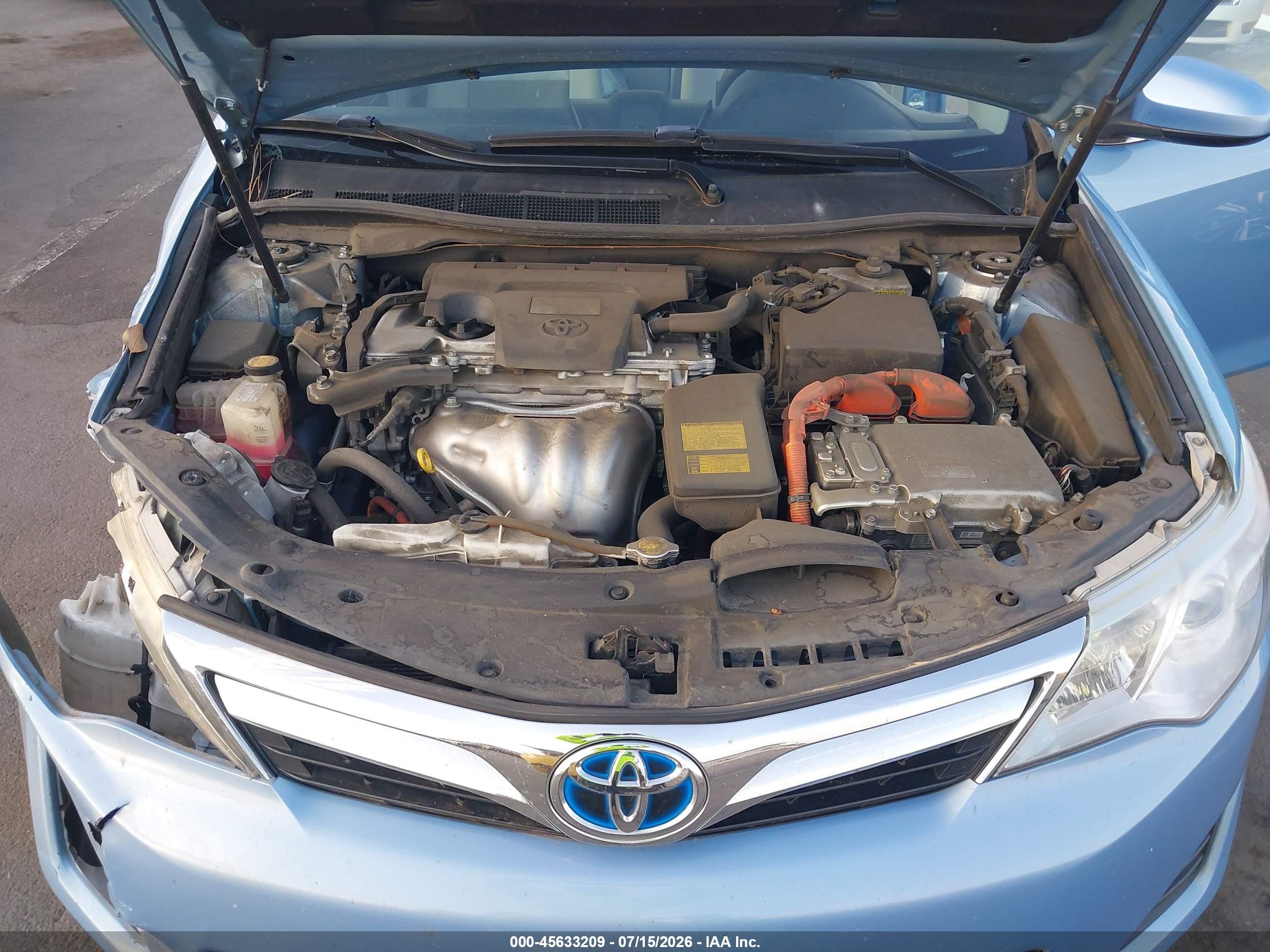 2013 Toyota Camry Hybrid Le Light Blue vin: 4T1BD1FK9DU086639