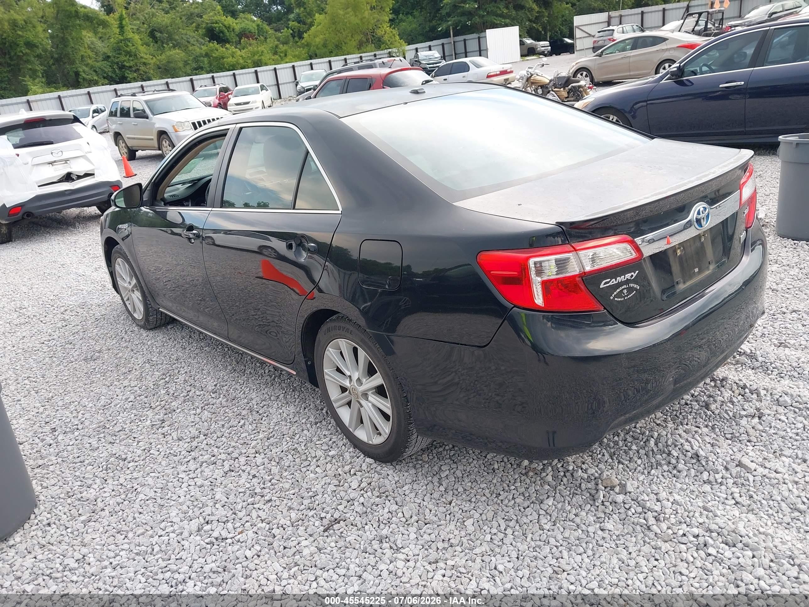 2013 Toyota Camry Hybrid Xle Black vin: 4T1BD1FK9DU092697