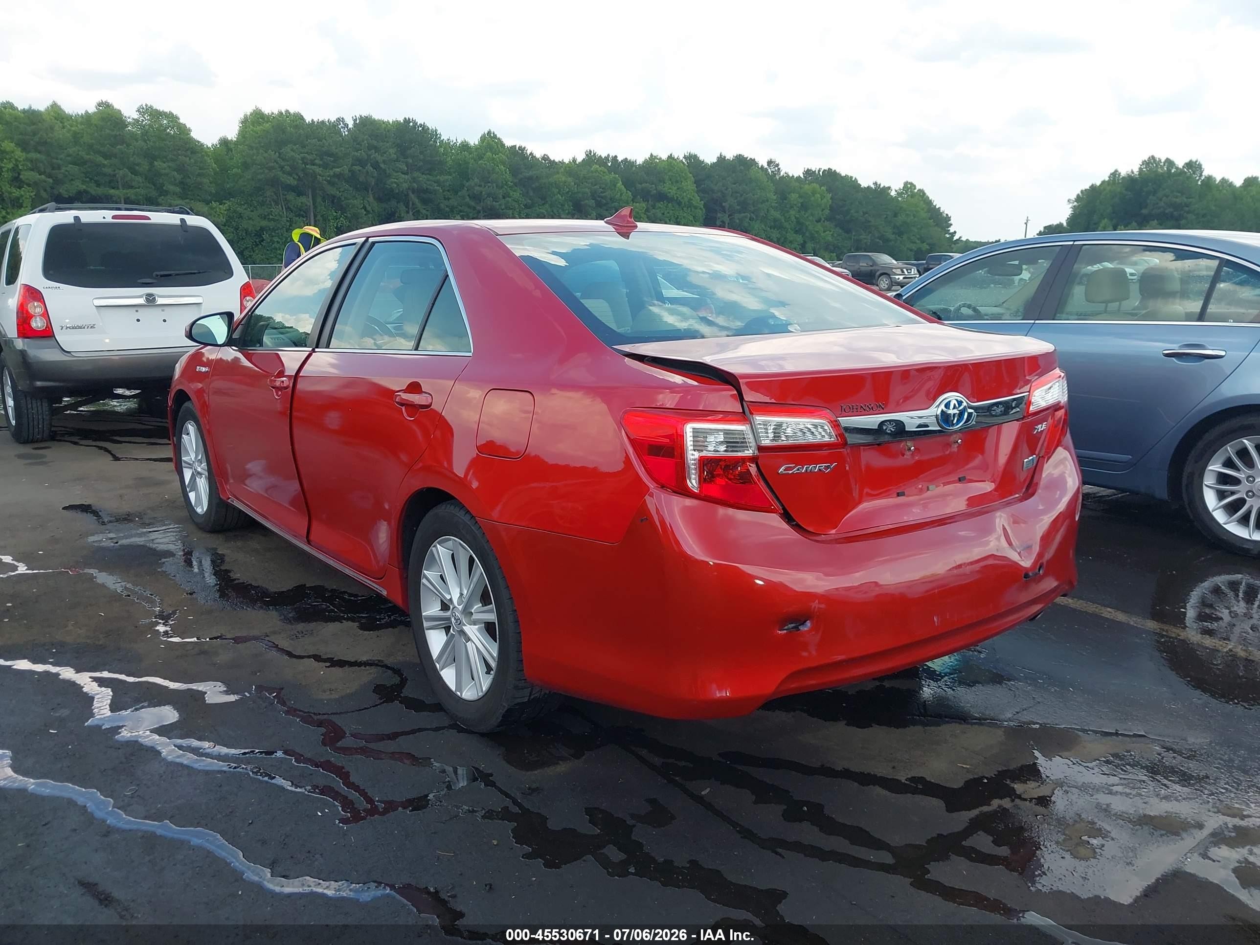 2013 Toyota Camry Hybrid Xle Maroon vin: 4T1BD1FK9DU093543