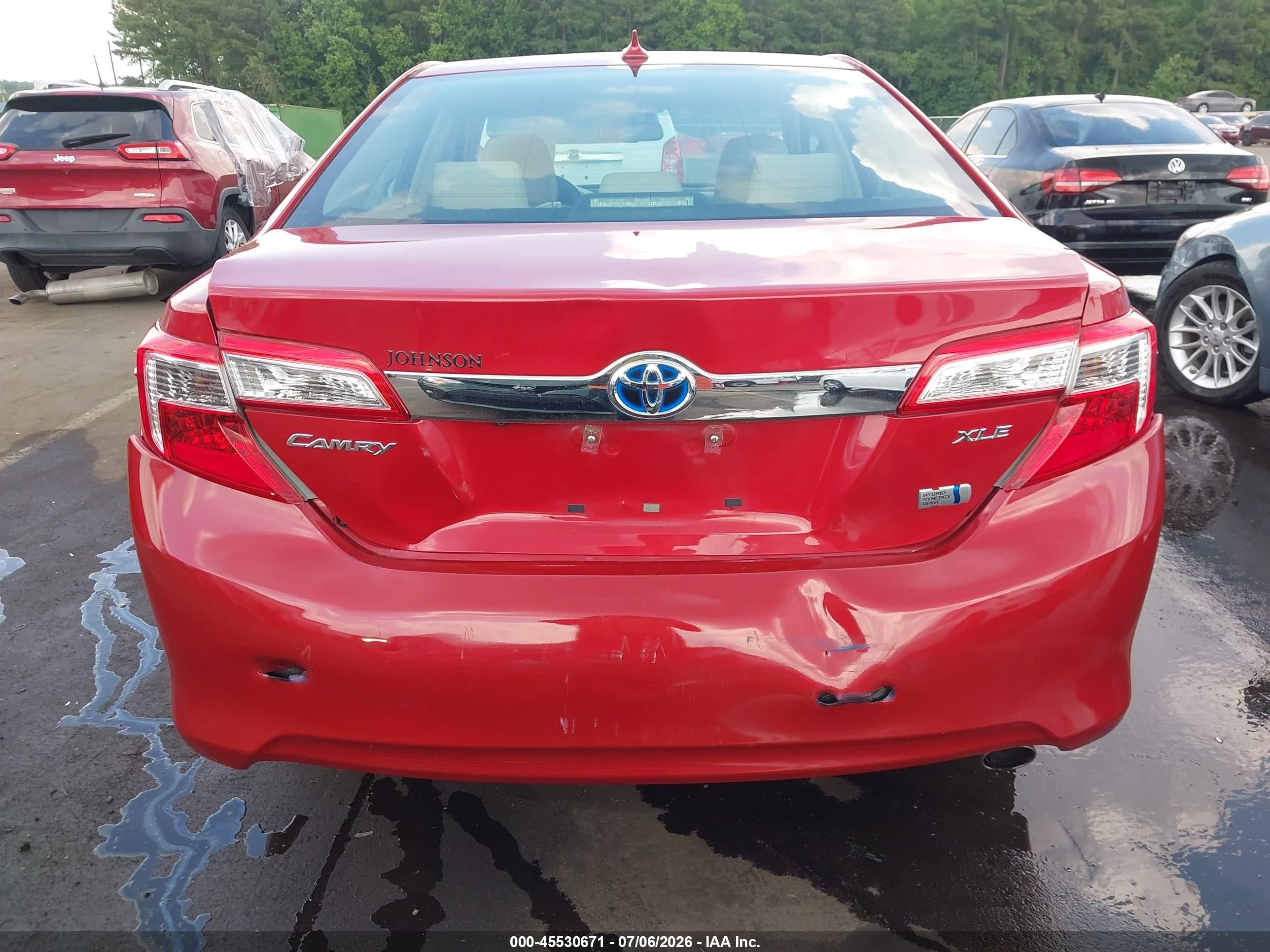 2013 Toyota Camry Hybrid Xle Maroon vin: 4T1BD1FK9DU093543