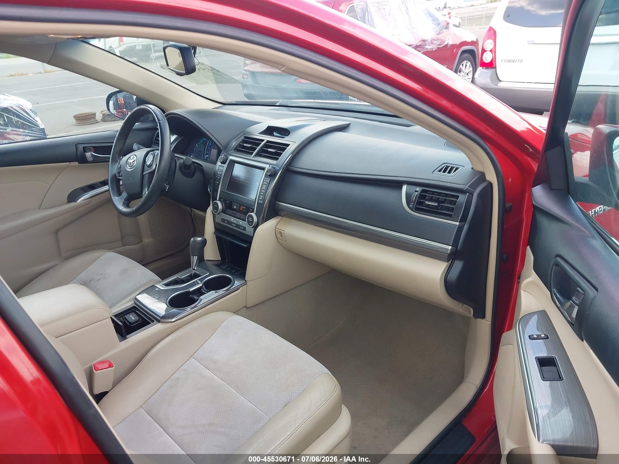 2013 Toyota Camry Hybrid Xle Maroon vin: 4T1BD1FK9DU093543