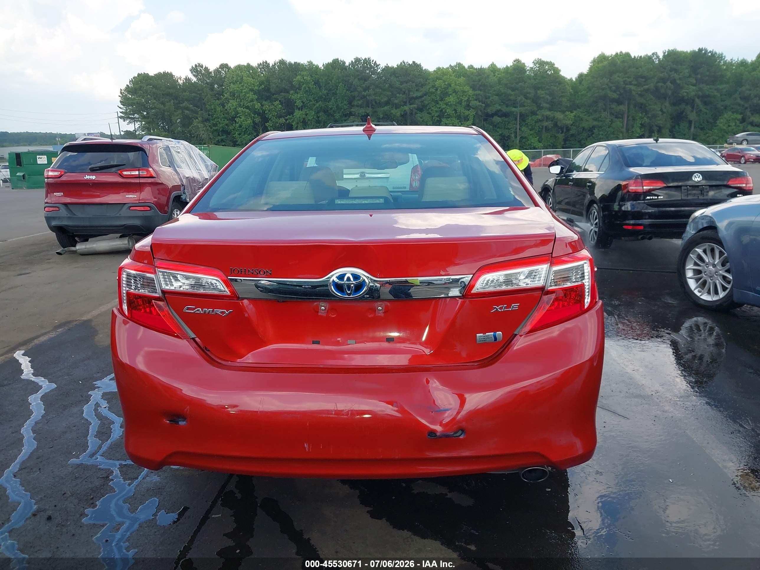 2013 Toyota Camry Hybrid Xle Maroon vin: 4T1BD1FK9DU093543