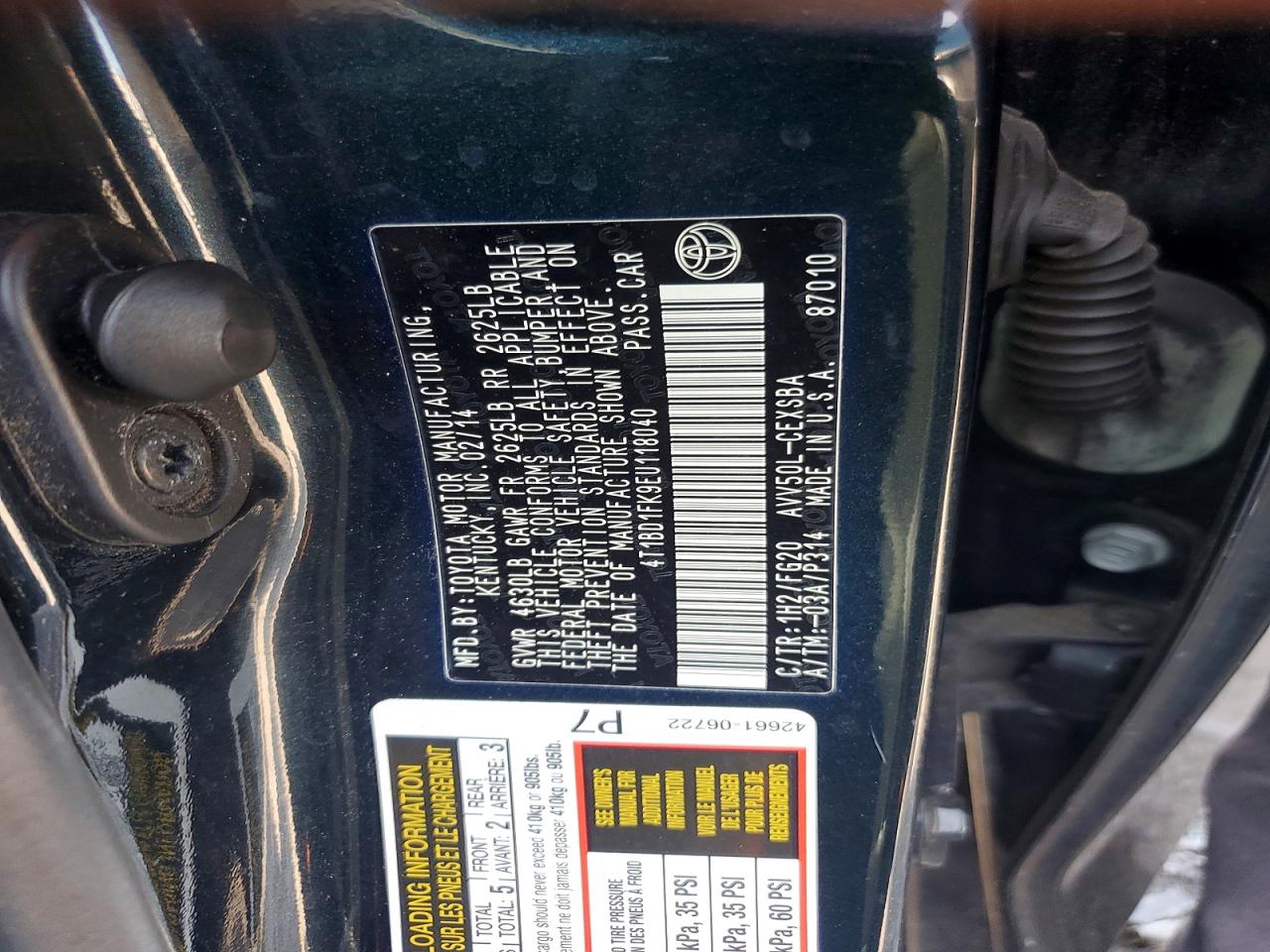 2014 Toyota Camry Hybrid Se Серый vin: 4T1BD1FK9EU118040