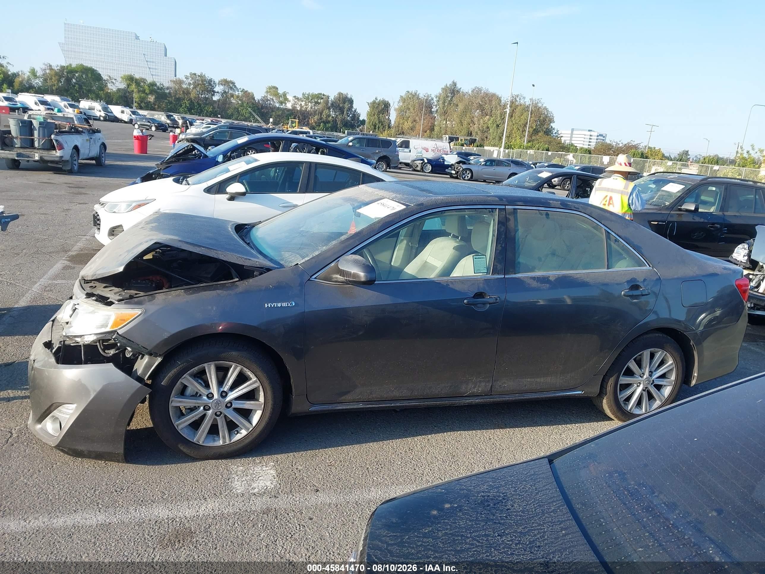 2014 Toyota Camry Hybrid Xle Gray vin: 4T1BD1FK9EU126008