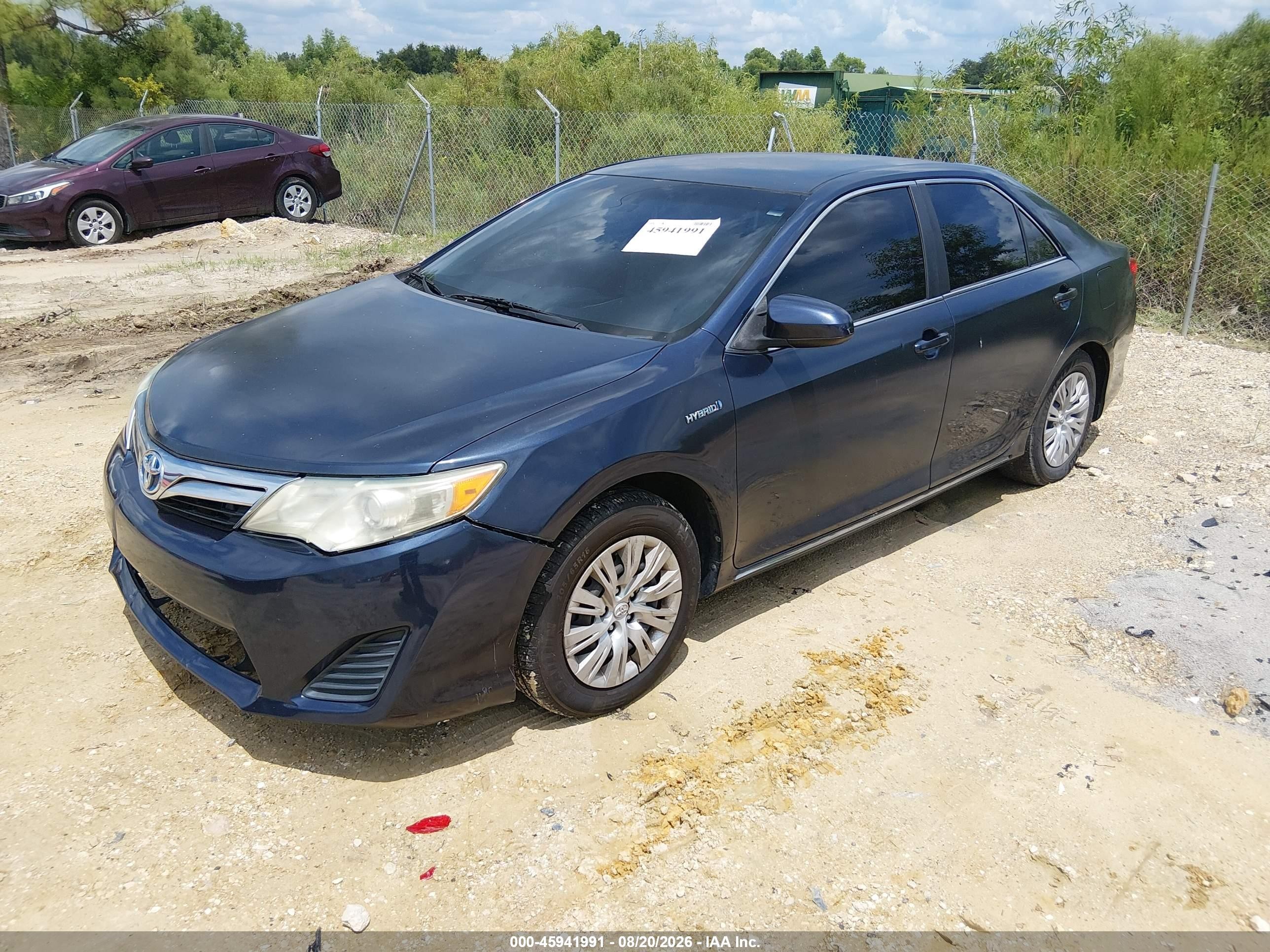 2014 Toyota Camry Hybrid Le Синий vin: 4T1BD1FK9EU138921