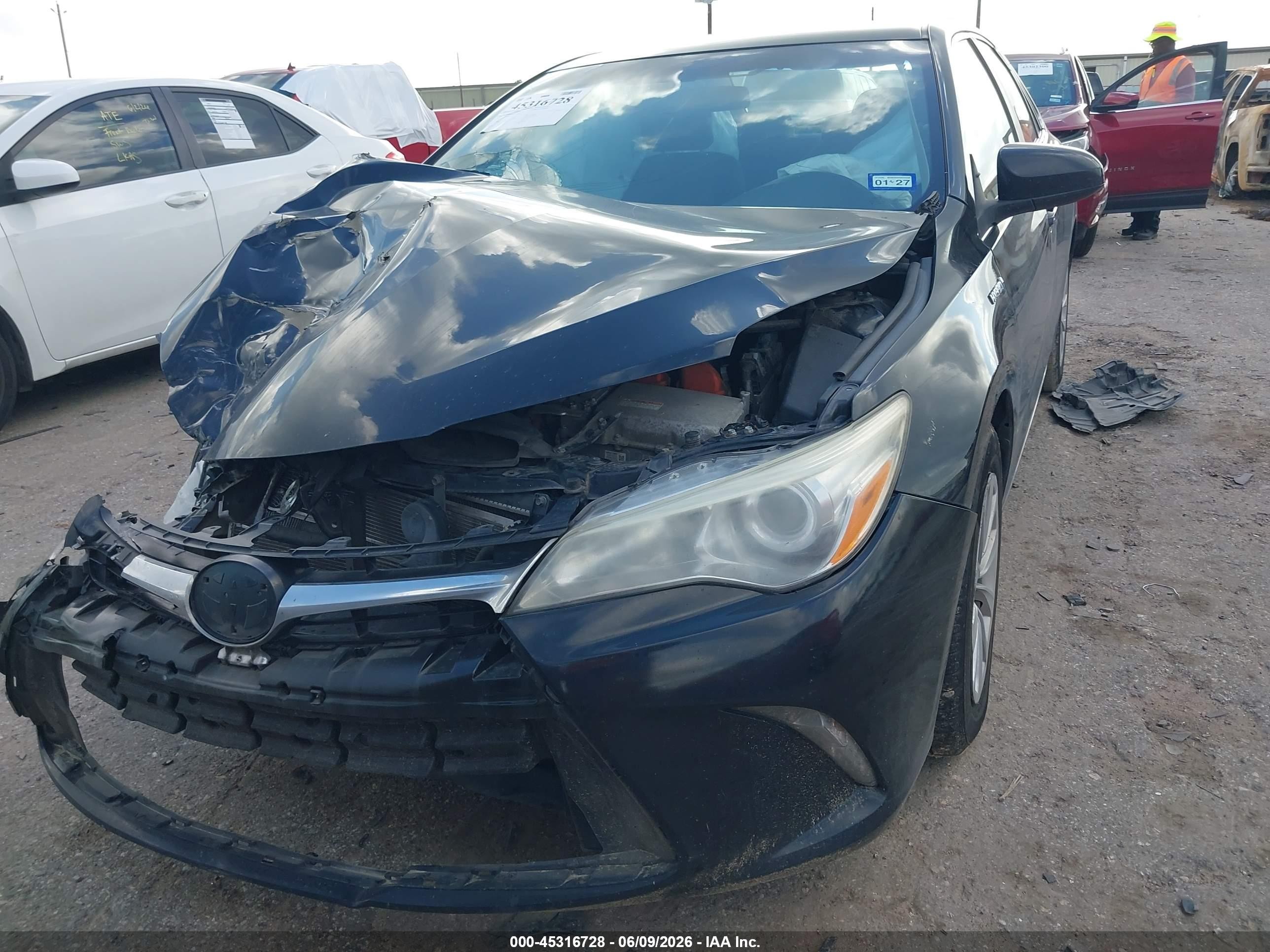 2015 Toyota Camry Hybrid Le Black vin: 4T1BD1FK9FU145532
