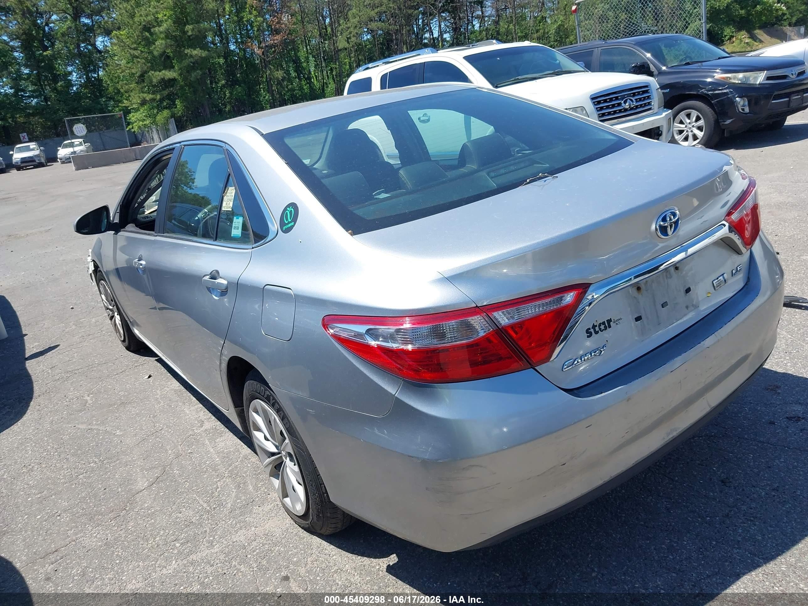 2015 Toyota Camry Hybrid Le Gray vin: 4T1BD1FK9FU146521