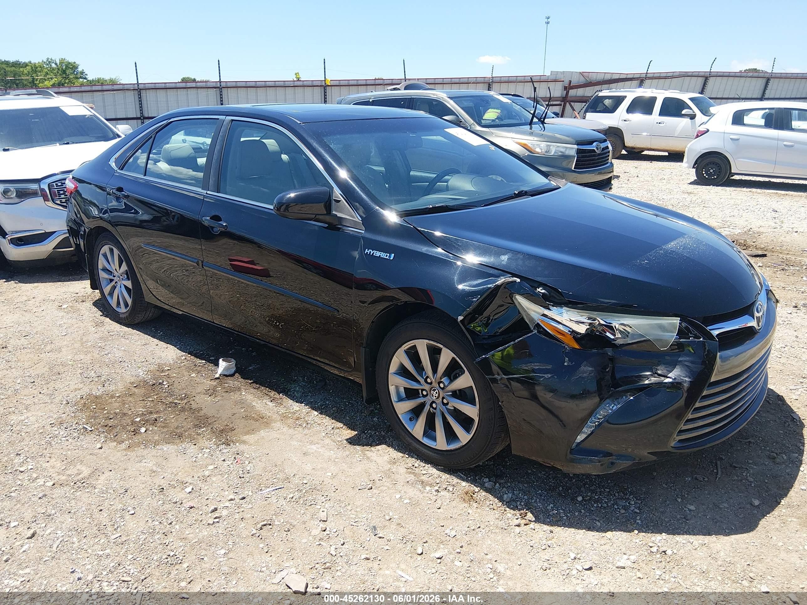 2015 Toyota Camry Hybrid Xle Black vin: 4T1BD1FK9FU153131