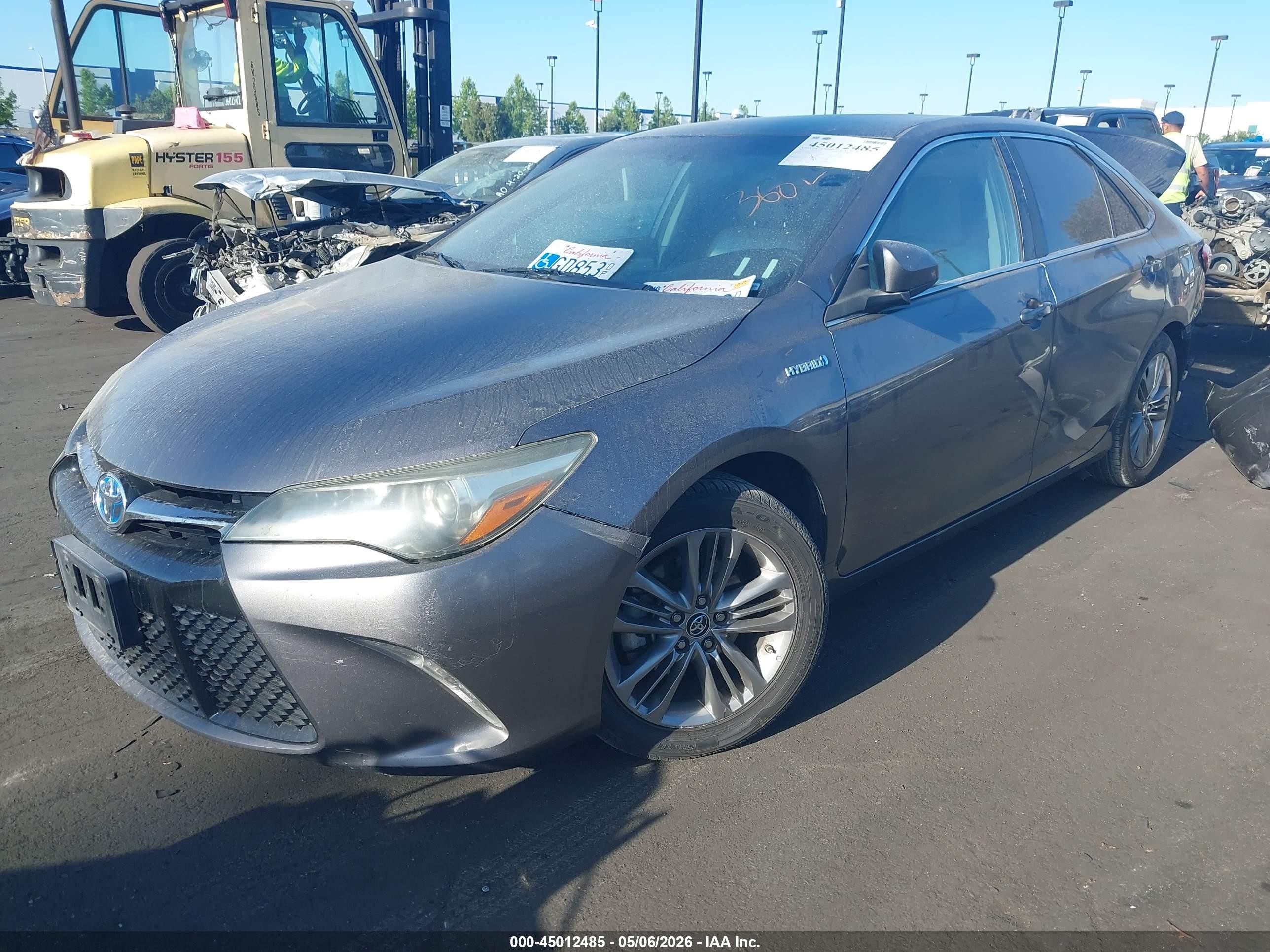 2015 Toyota Camry Hybrid Se Серый vin: 4T1BD1FK9FU176618