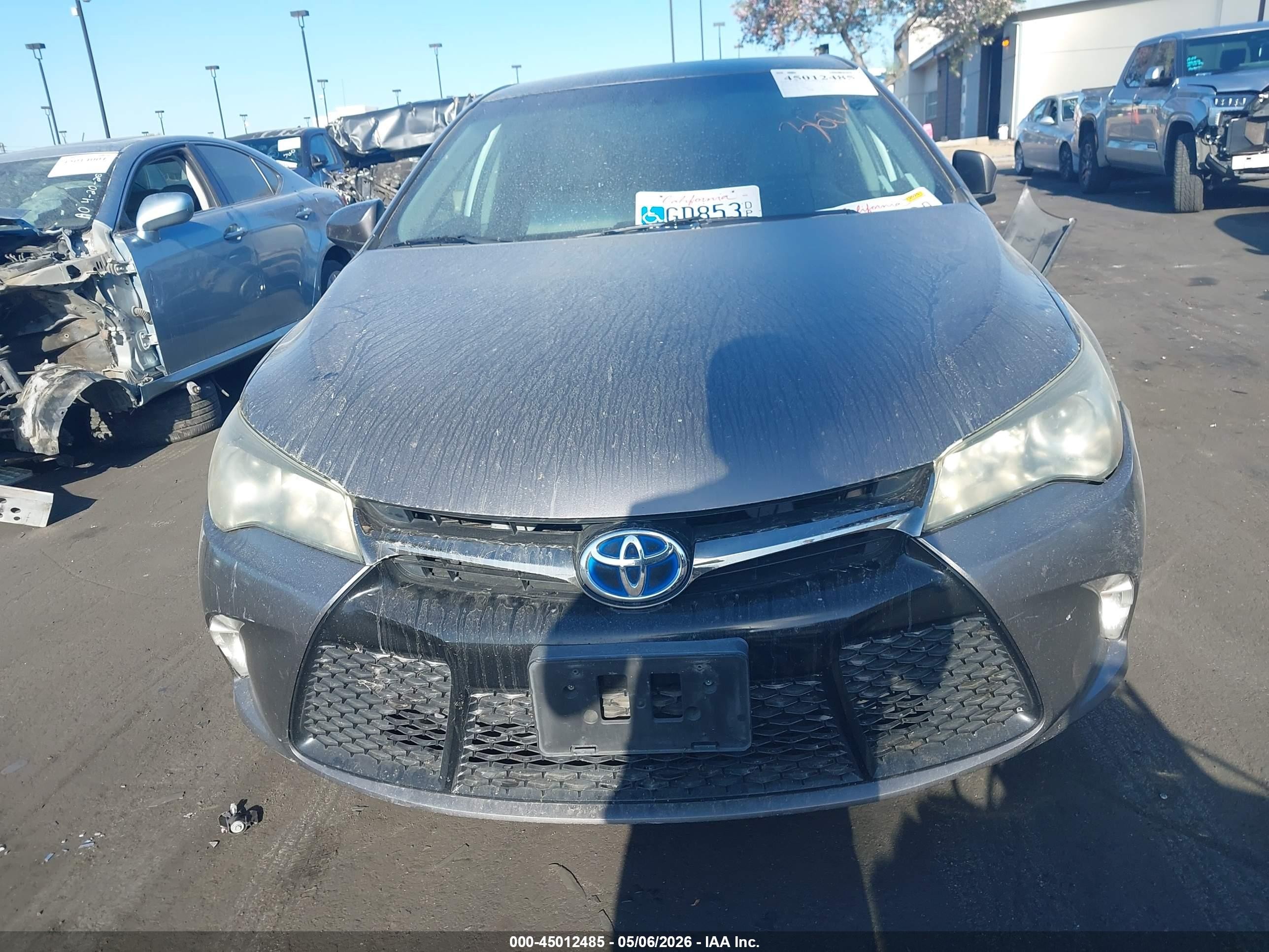 2015 Toyota Camry Hybrid Se Серый vin: 4T1BD1FK9FU176618