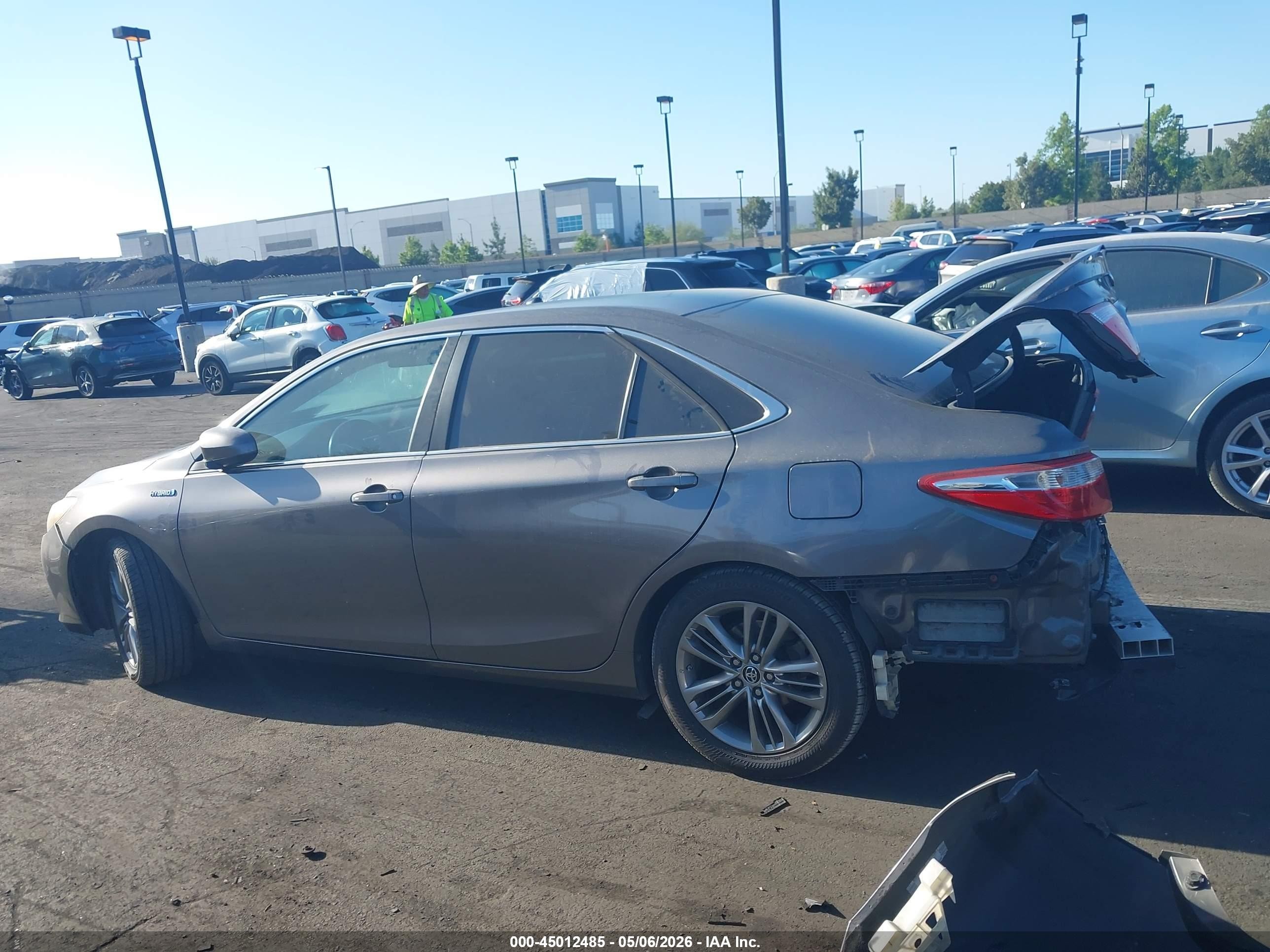2015 Toyota Camry Hybrid Se Серый vin: 4T1BD1FK9FU176618