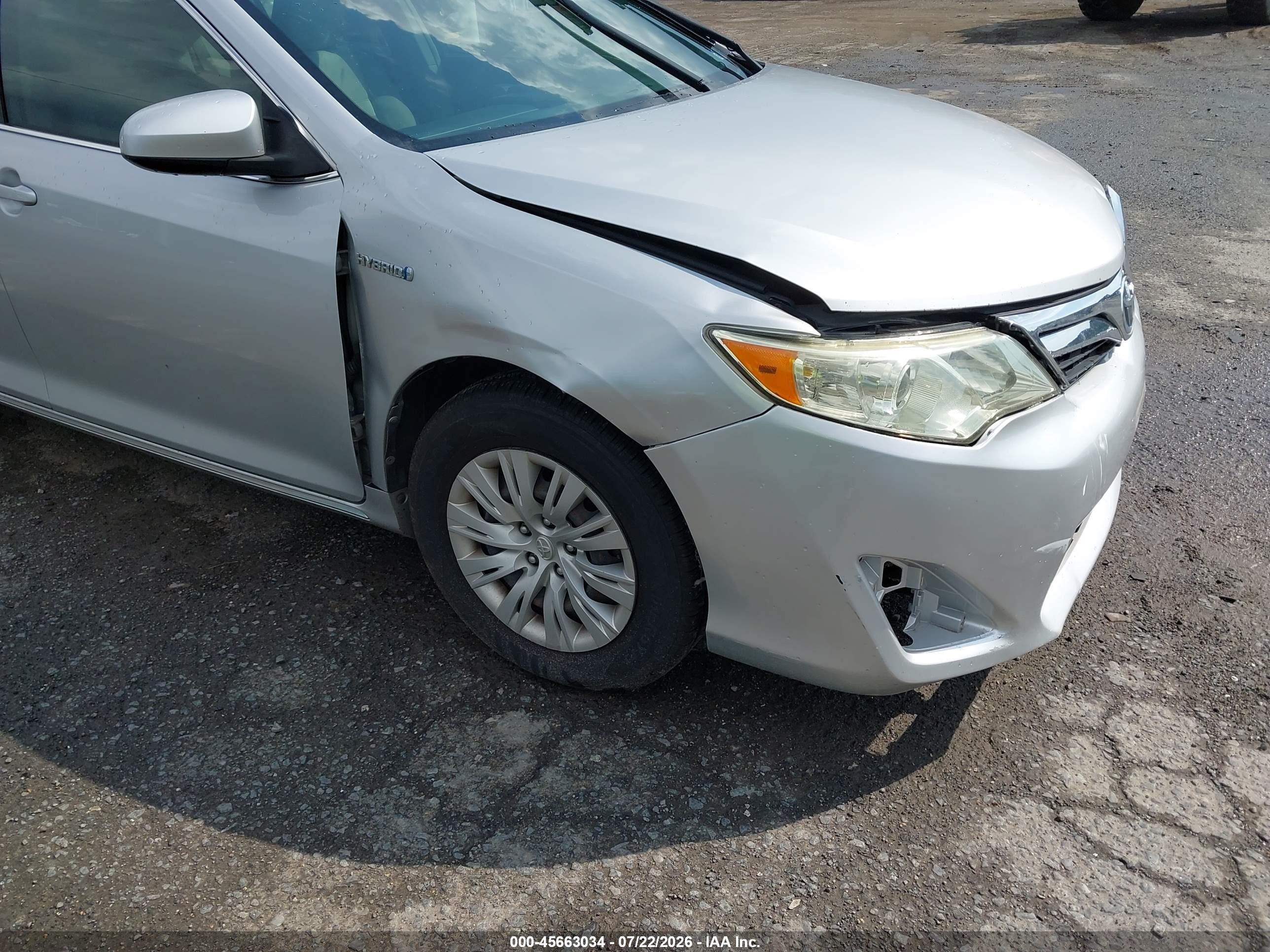 2012 Toyota Camry Hybrid Le Gray vin: 4T1BD1FKXCU011172
