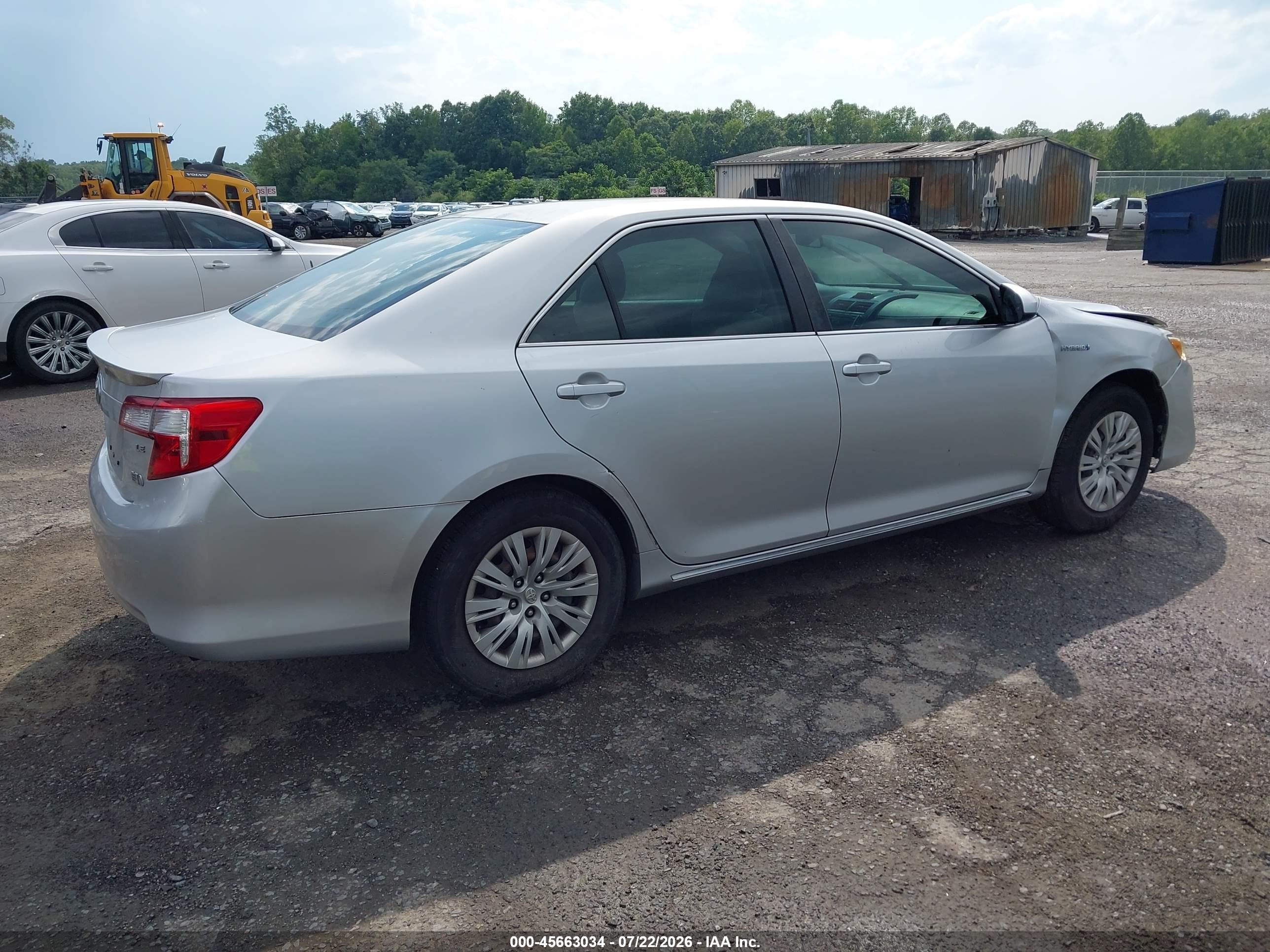 2012 Toyota Camry Hybrid Le Gray vin: 4T1BD1FKXCU011172