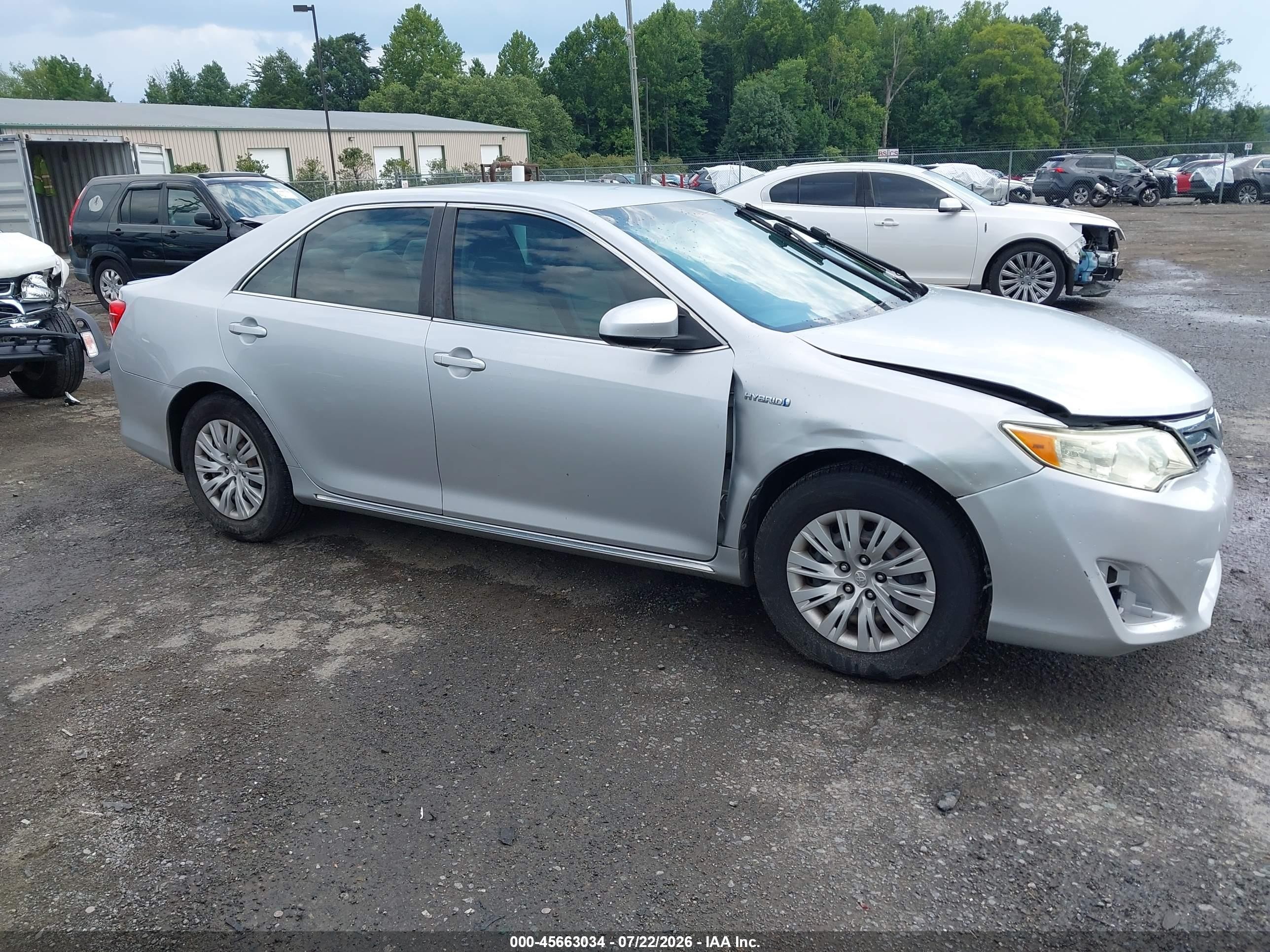 2012 Toyota Camry Hybrid Le Gray vin: 4T1BD1FKXCU011172