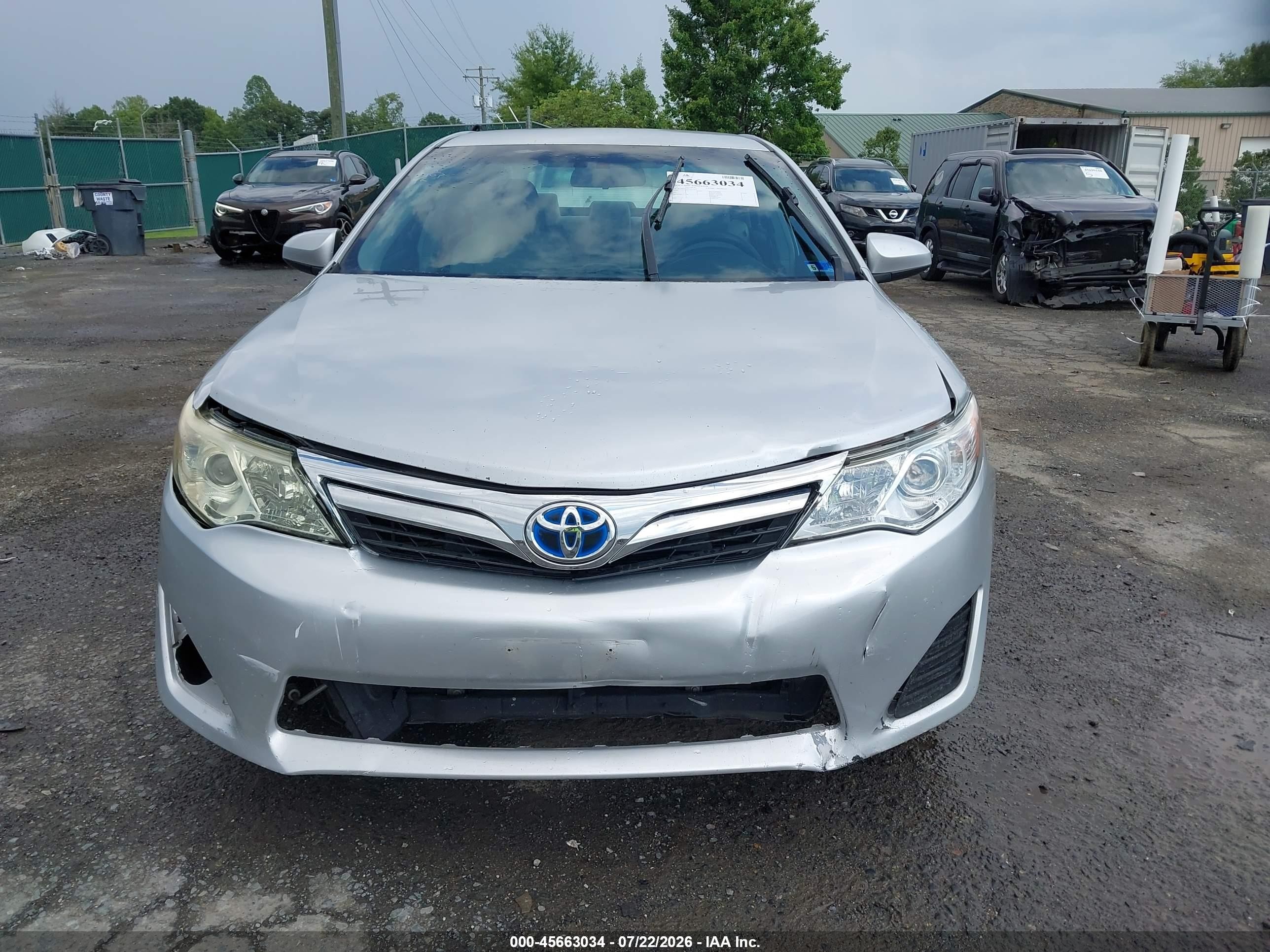 2012 Toyota Camry Hybrid Le Gray vin: 4T1BD1FKXCU011172