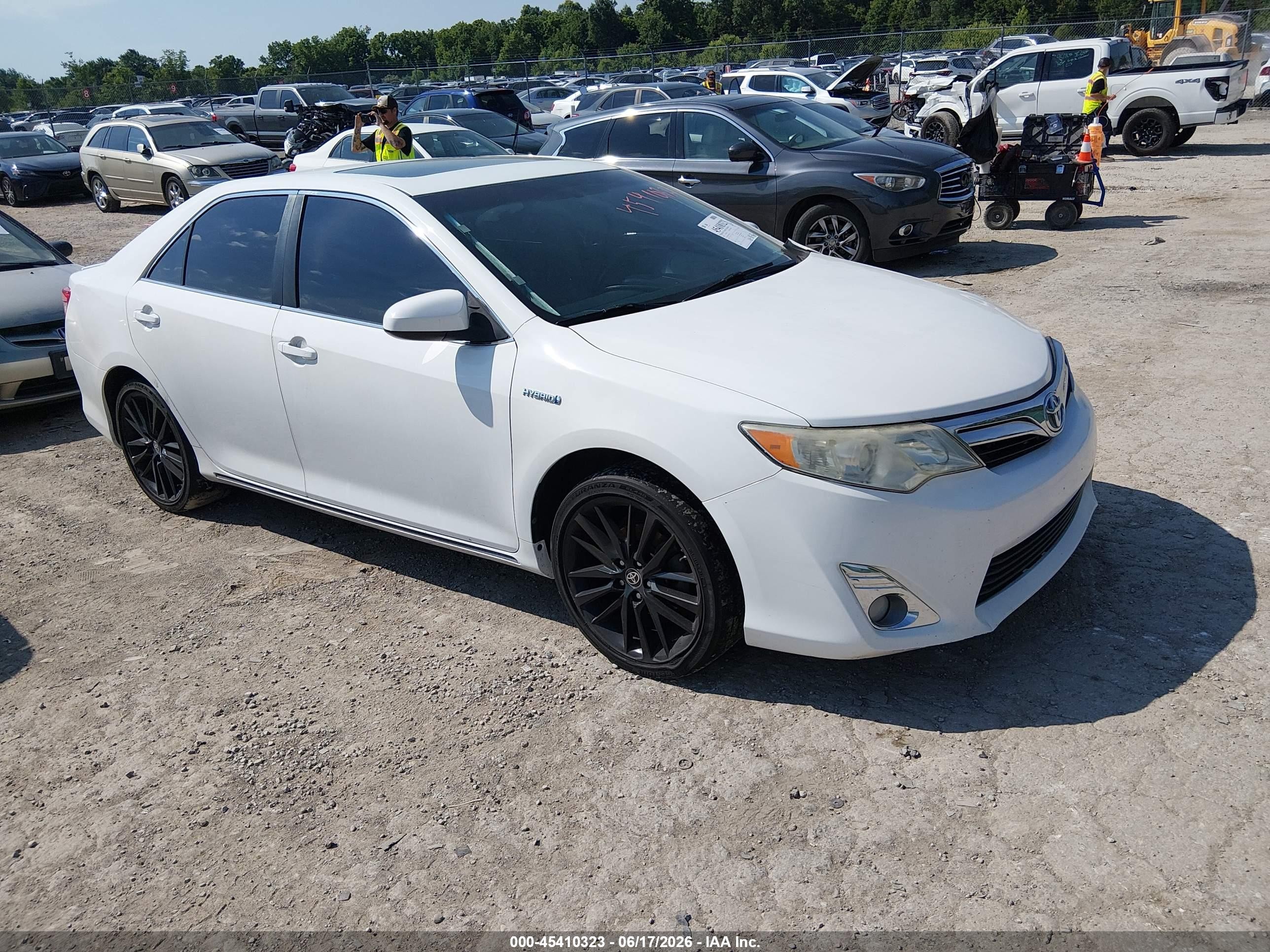 2012 Toyota Camry Hybrid Xle White vin: 4T1BD1FKXCU016033