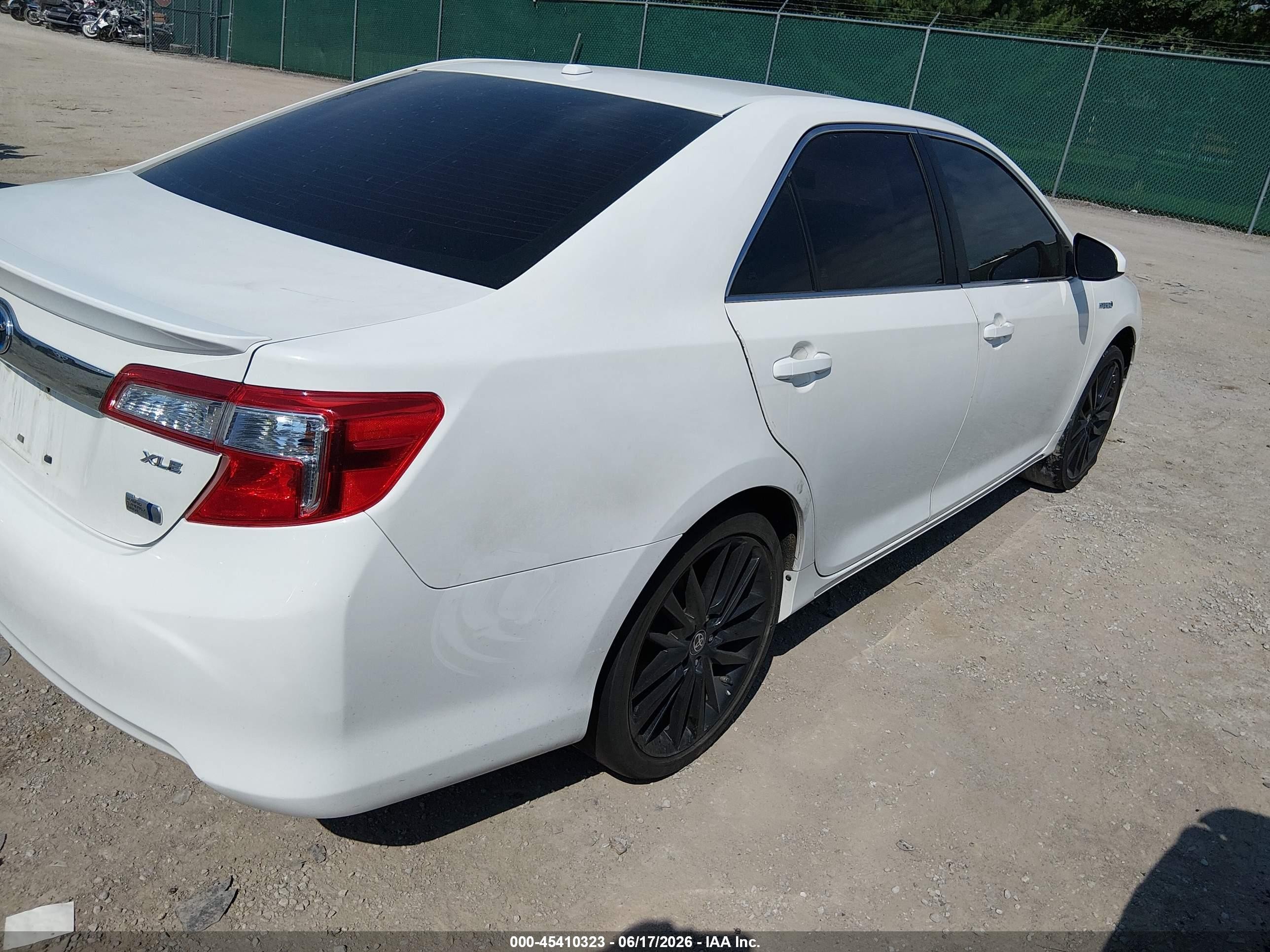 2012 Toyota Camry Hybrid Xle White vin: 4T1BD1FKXCU016033