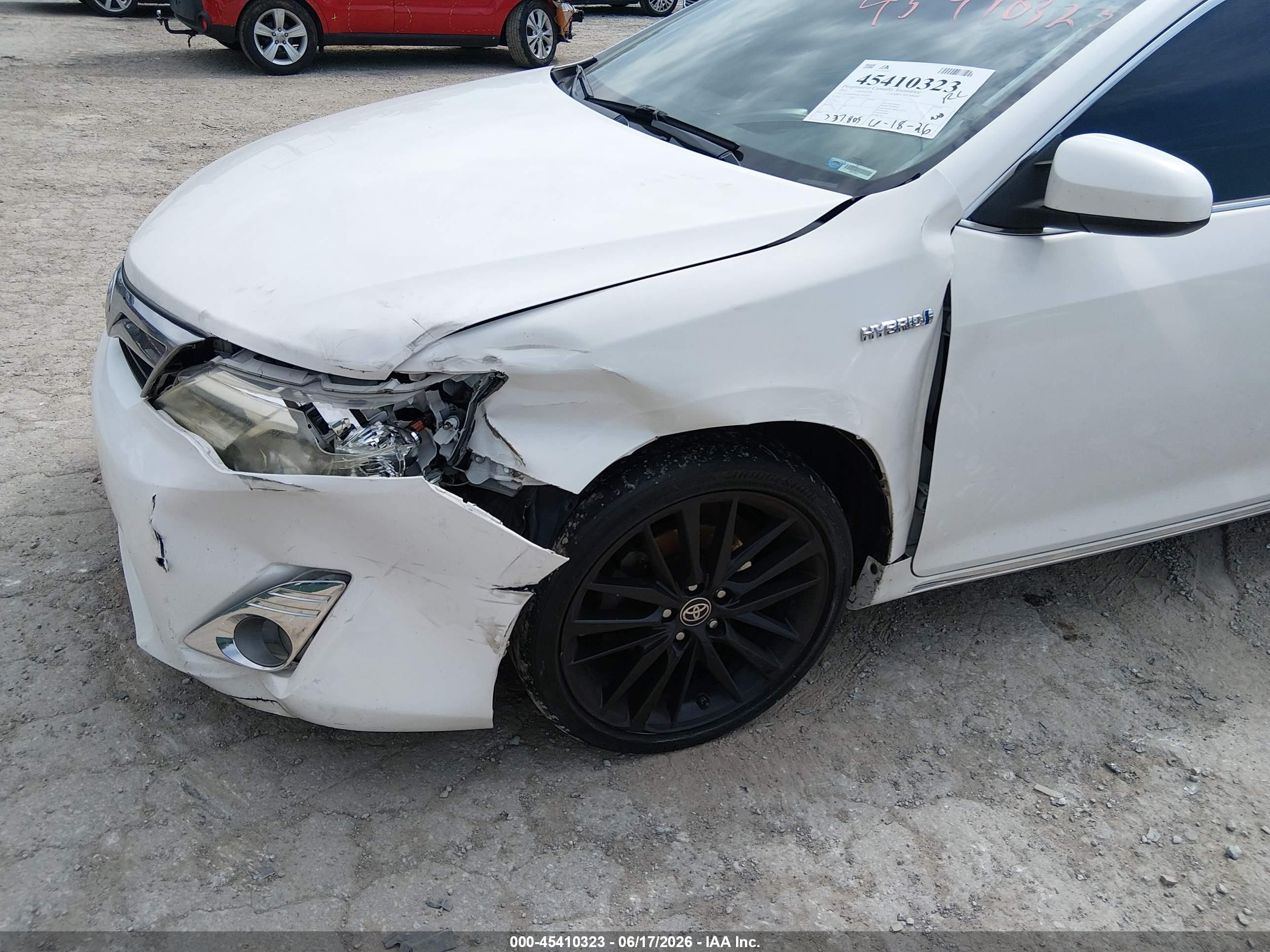 2012 Toyota Camry Hybrid Xle White vin: 4T1BD1FKXCU016033