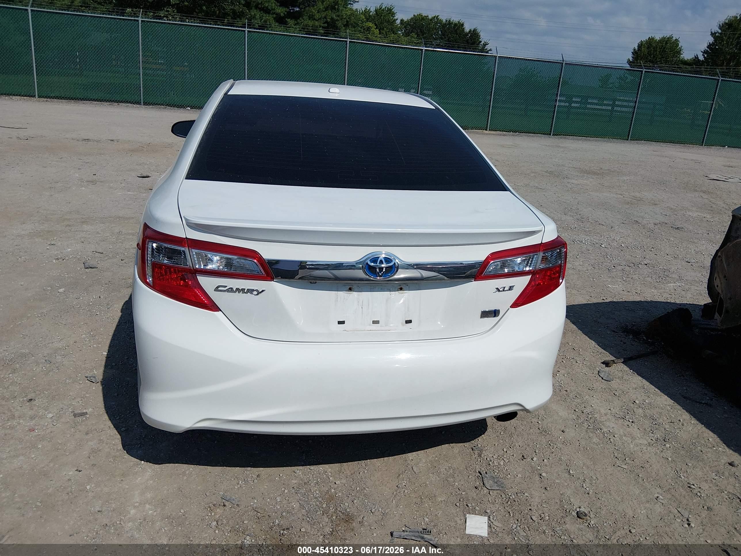2012 Toyota Camry Hybrid Xle White vin: 4T1BD1FKXCU016033