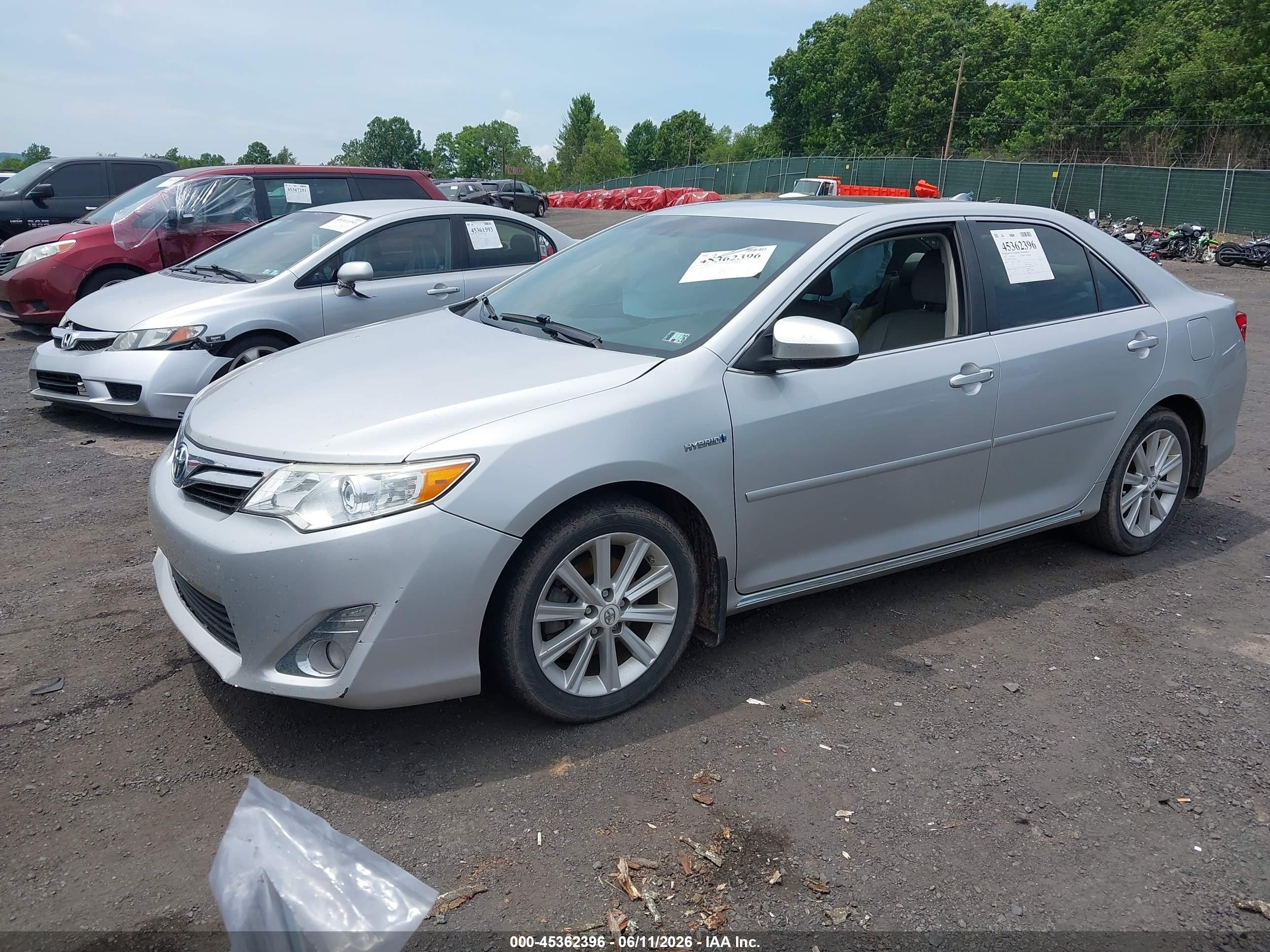 2012 Toyota Camry Hybrid Xle Silver vin: 4T1BD1FKXCU028652