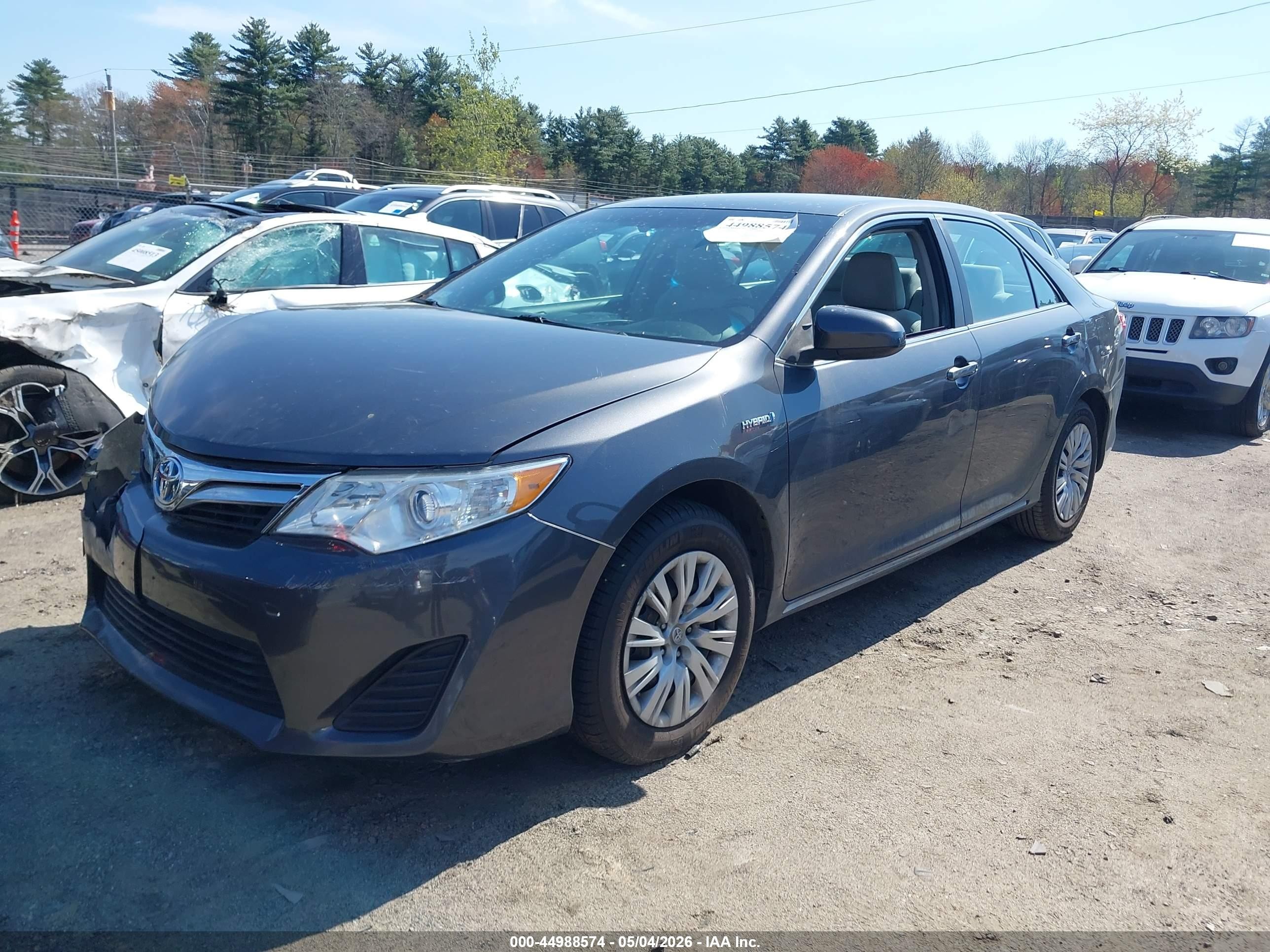 2012 Toyota Camry Hybrid Le Gray vin: 4T1BD1FKXCU030031