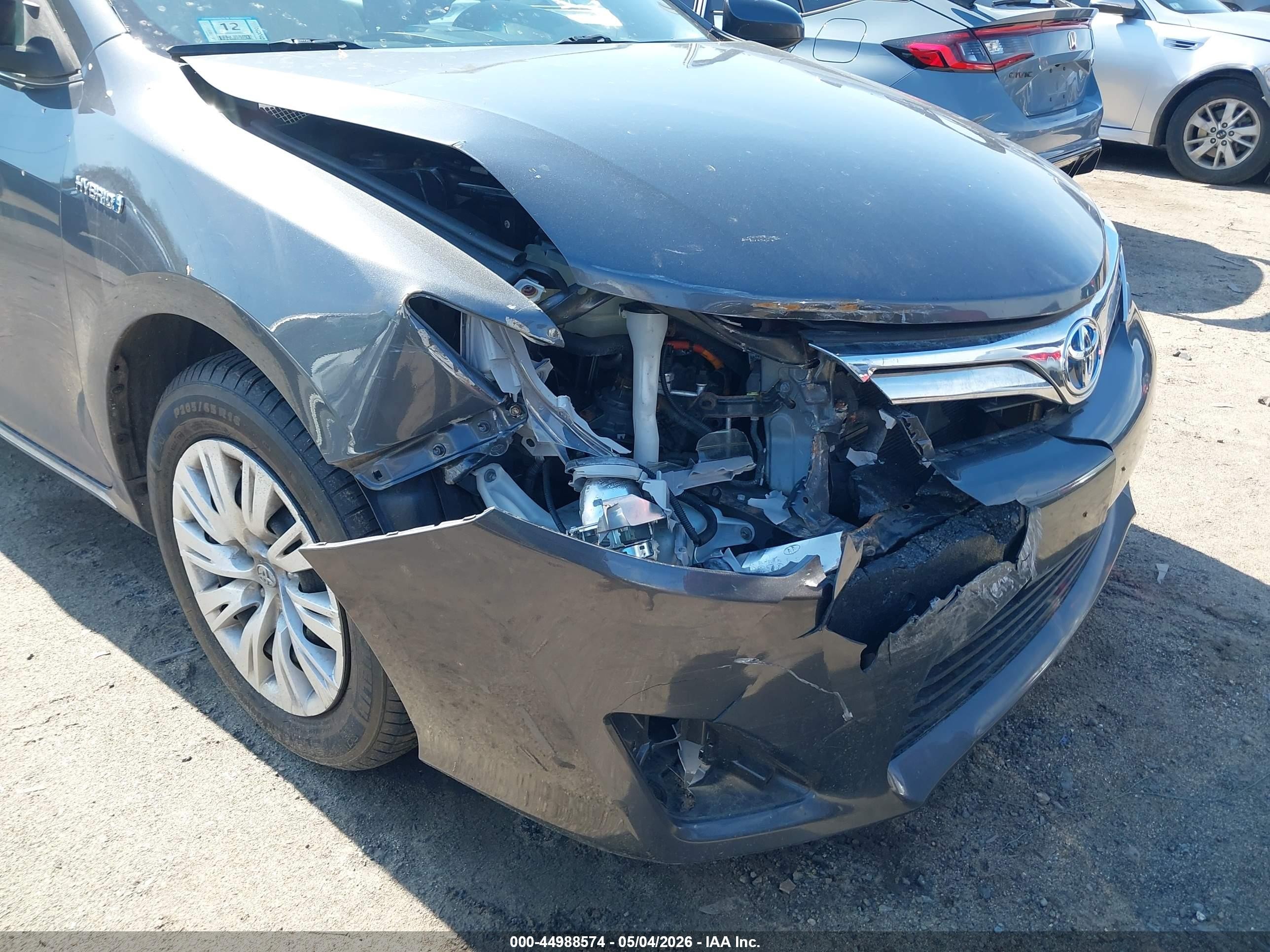 2012 Toyota Camry Hybrid Le Gray vin: 4T1BD1FKXCU030031