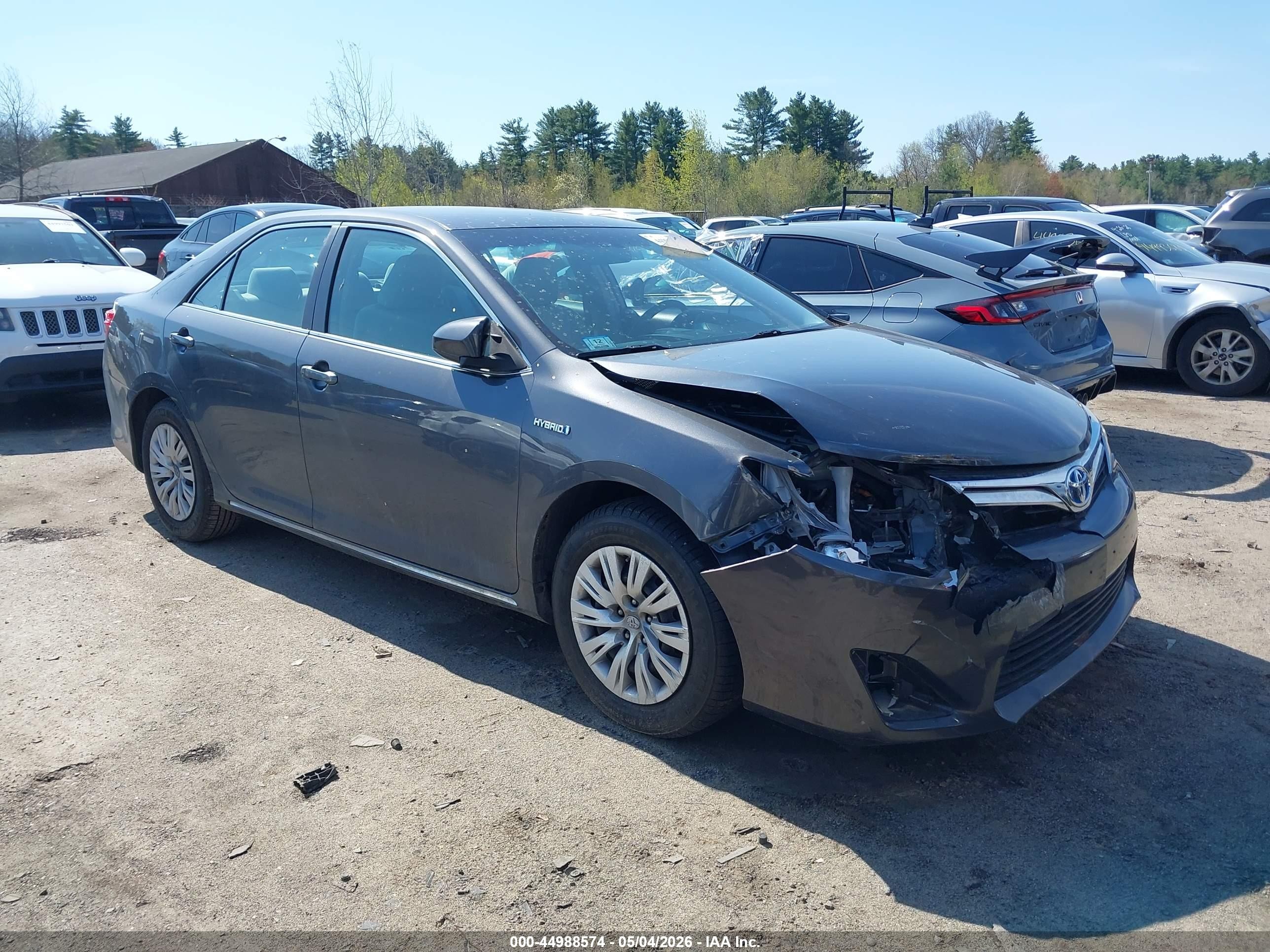 2012 Toyota Camry Hybrid Le Gray vin: 4T1BD1FKXCU030031