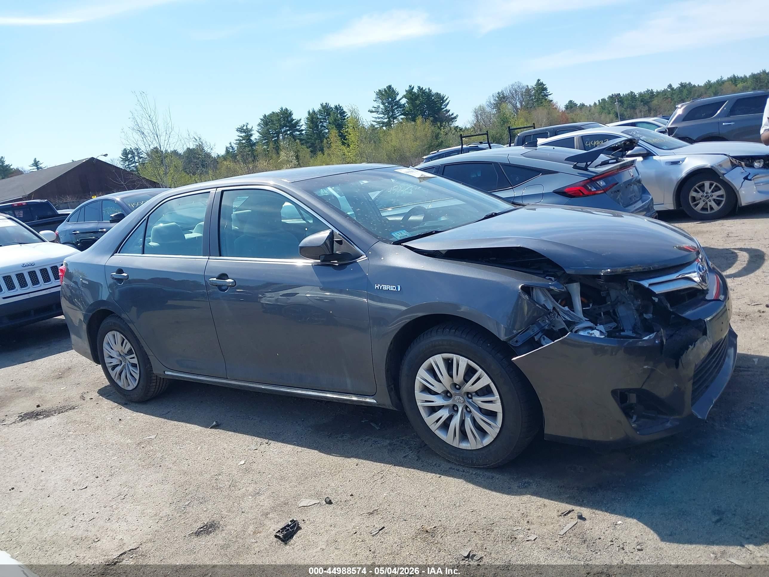 2012 Toyota Camry Hybrid Le Gray vin: 4T1BD1FKXCU030031
