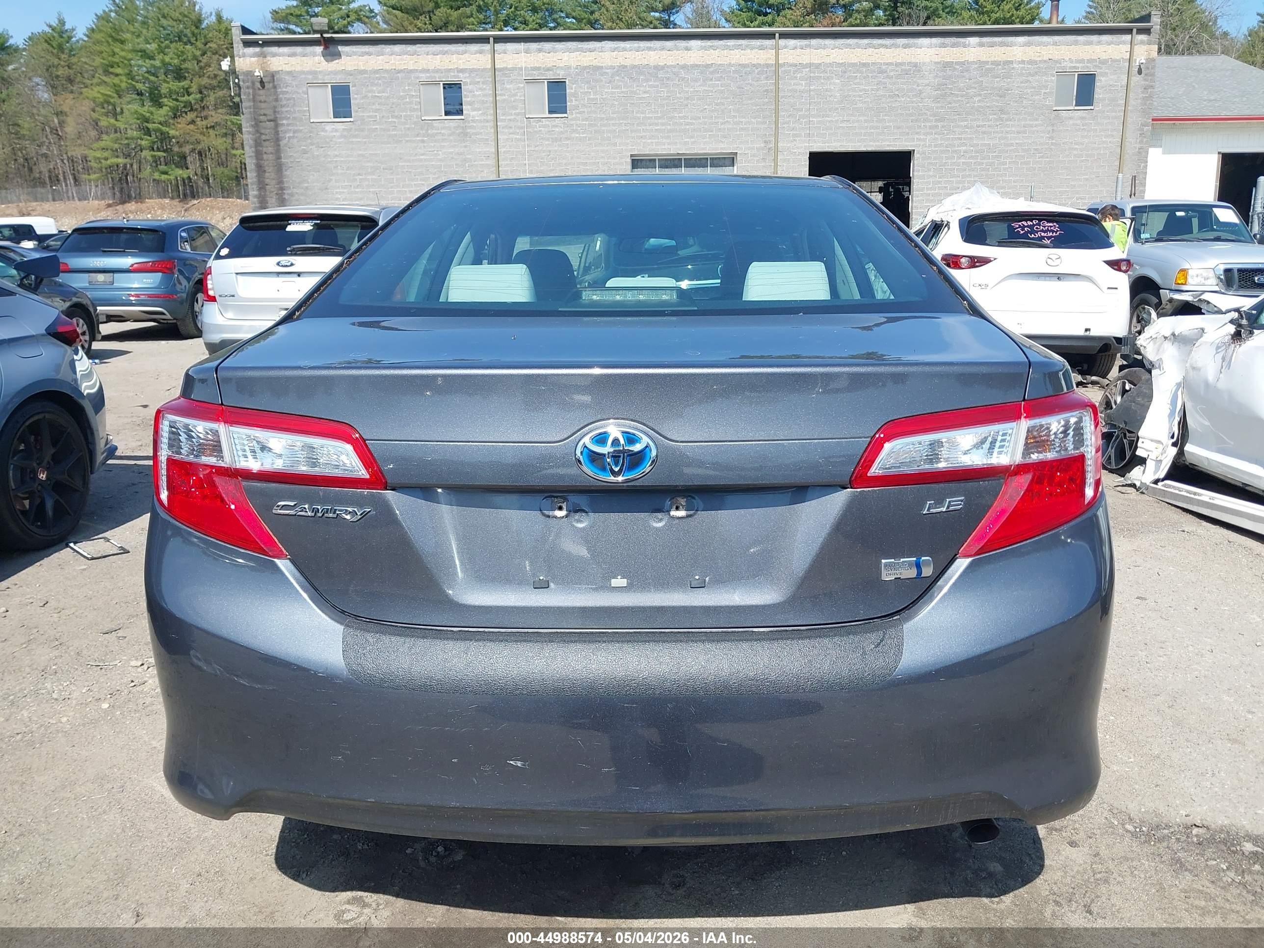 2012 Toyota Camry Hybrid Le Gray vin: 4T1BD1FKXCU030031